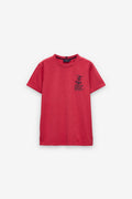 T-SHIRT MELANGE COM BORDADO ÂNCORA