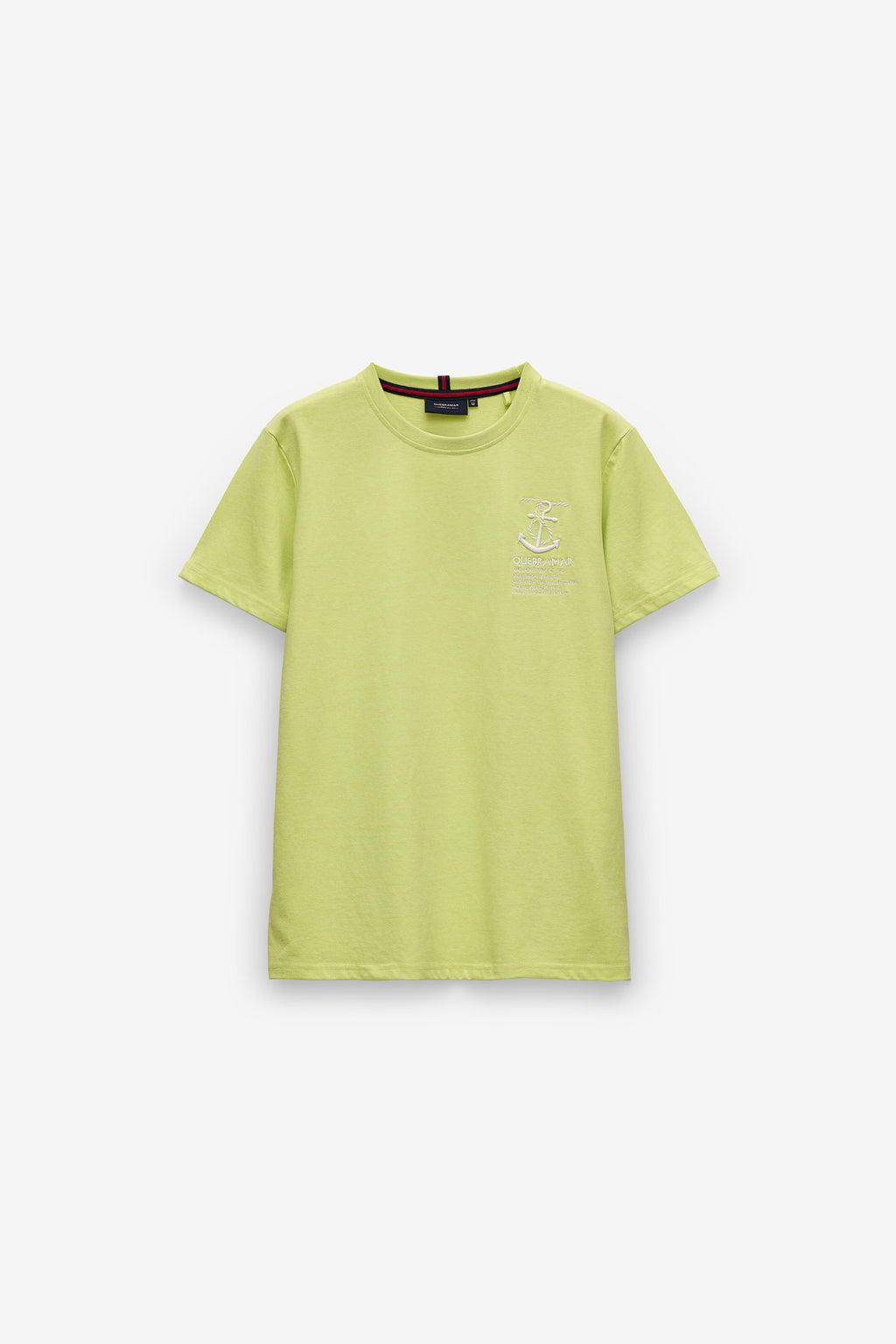 CAMISETA MELANGE CON BORDADO DE ANCLA