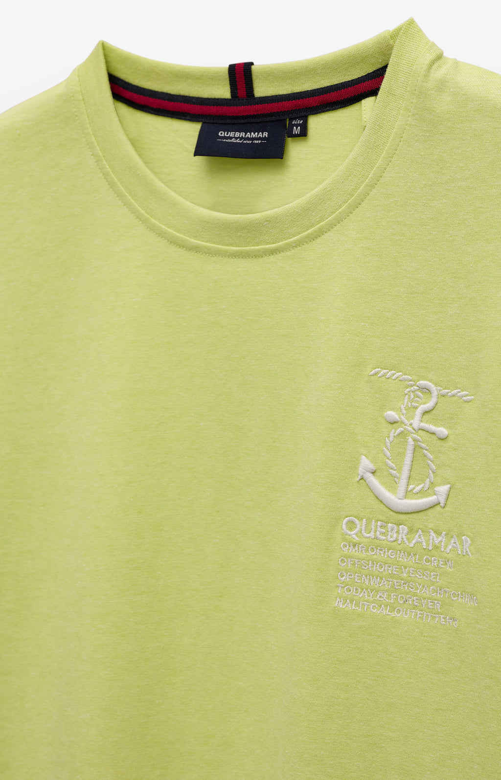 CAMISETA MELANGE CON BORDADO DE ANCLA
