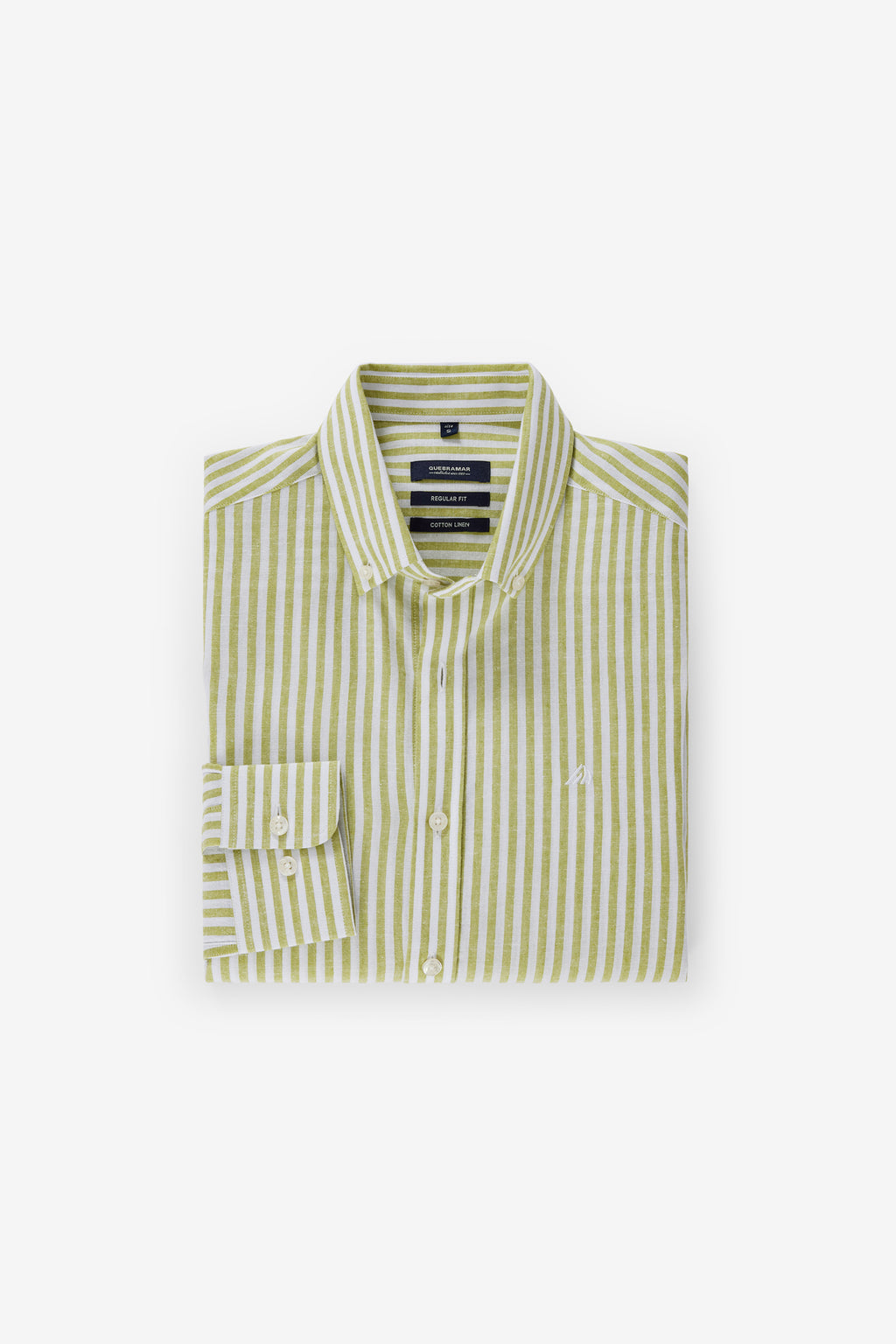 CAMISA DE RAYAS DE ALGODÓN Y LINO