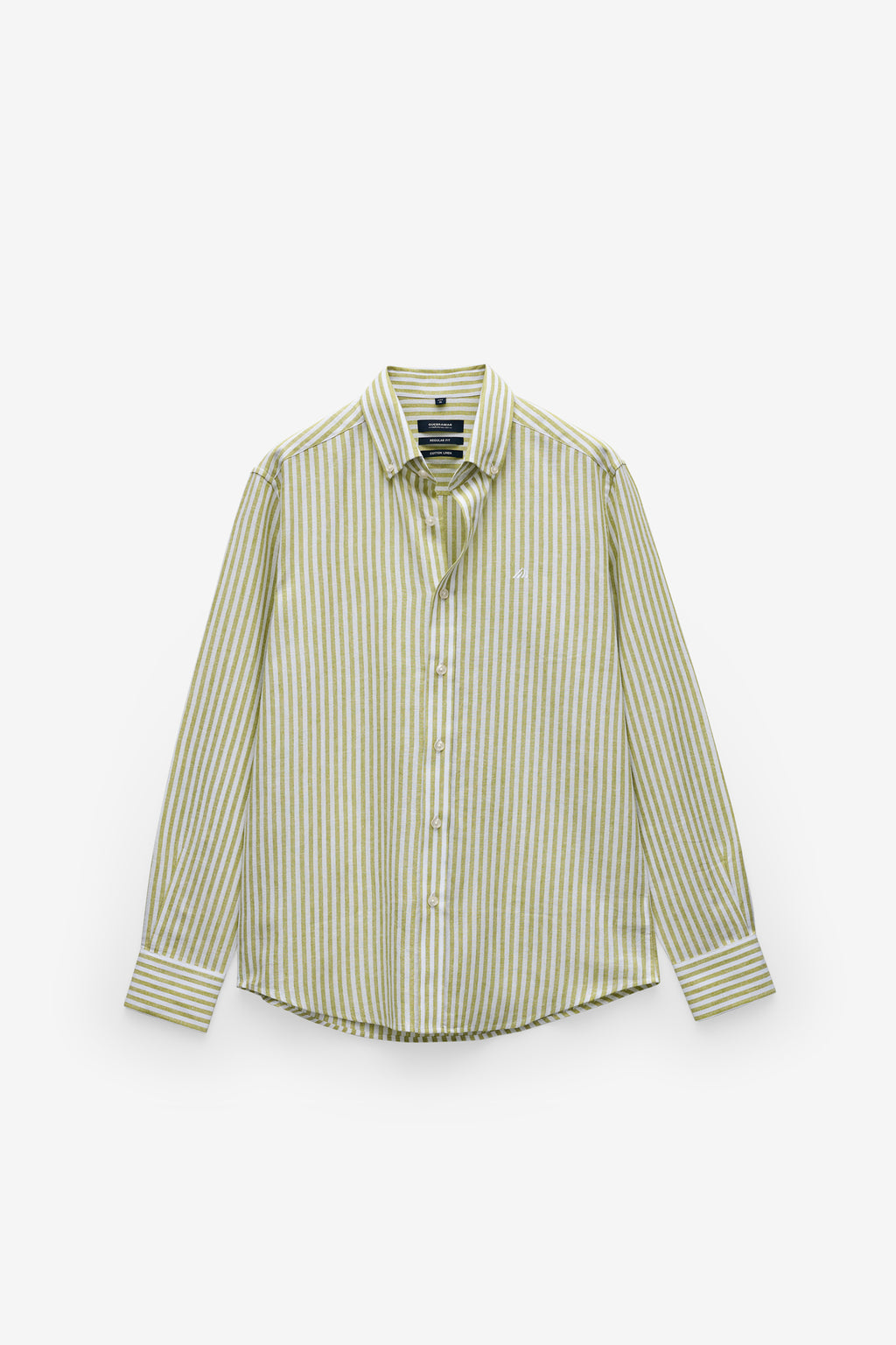 CAMISA DE RAYAS DE ALGODÓN Y LINO