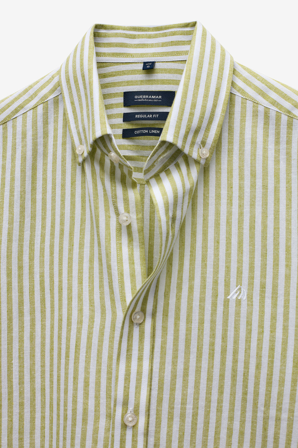 CAMISA DE RAYAS DE ALGODÓN Y LINO