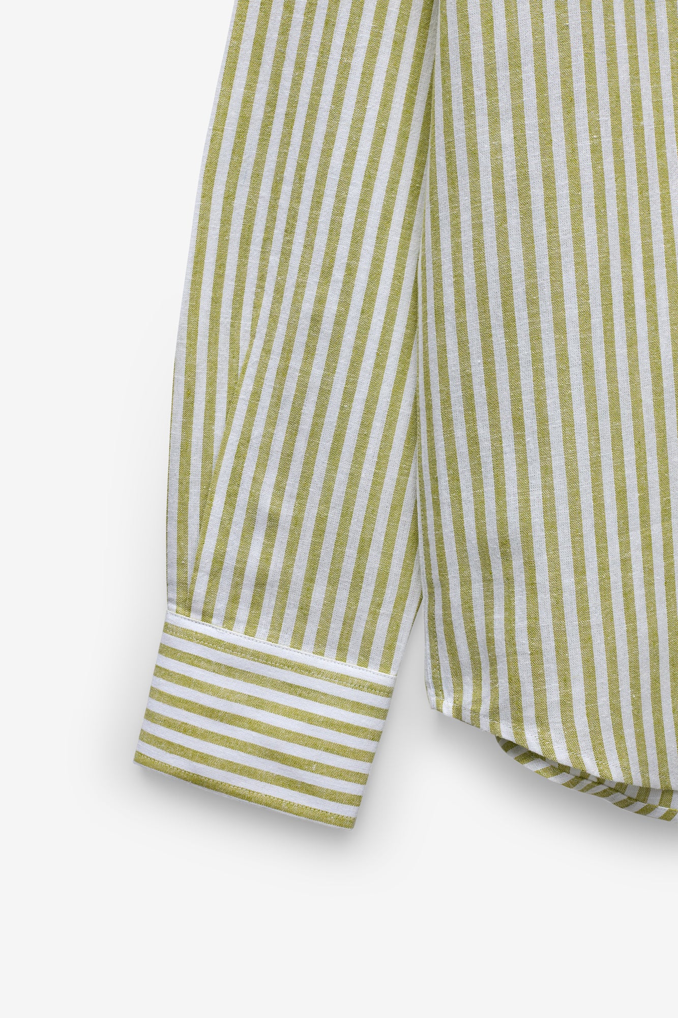 CAMISA ÀS RISCAS EM ALGODÃO E LINHO