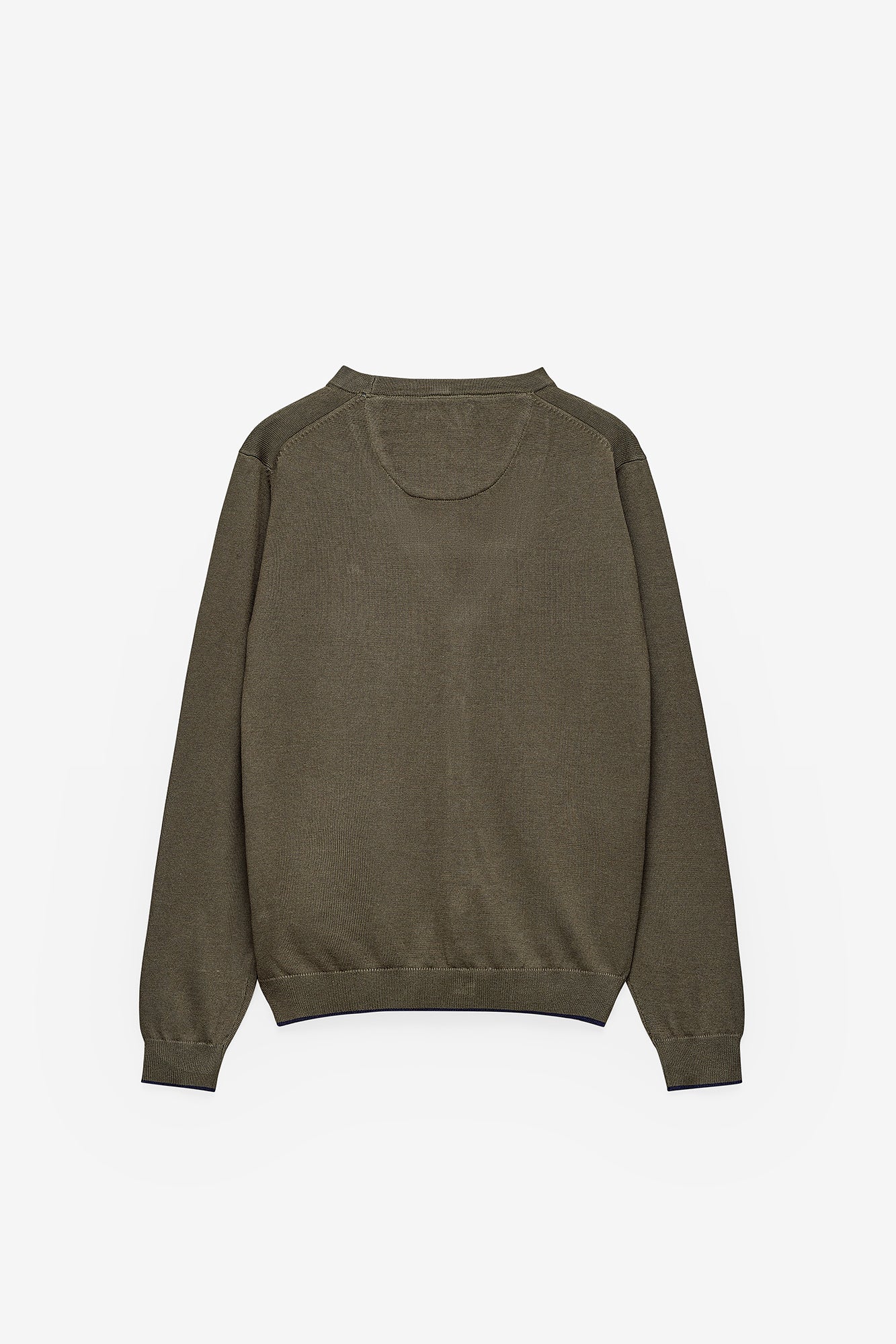 CASACO MALHA HOMEM COM BOTÕES - DARK KHAKI
