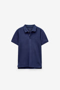 POLO HOMEM M.CURTA BÀSICO EM MELANGE - DARK NAVY