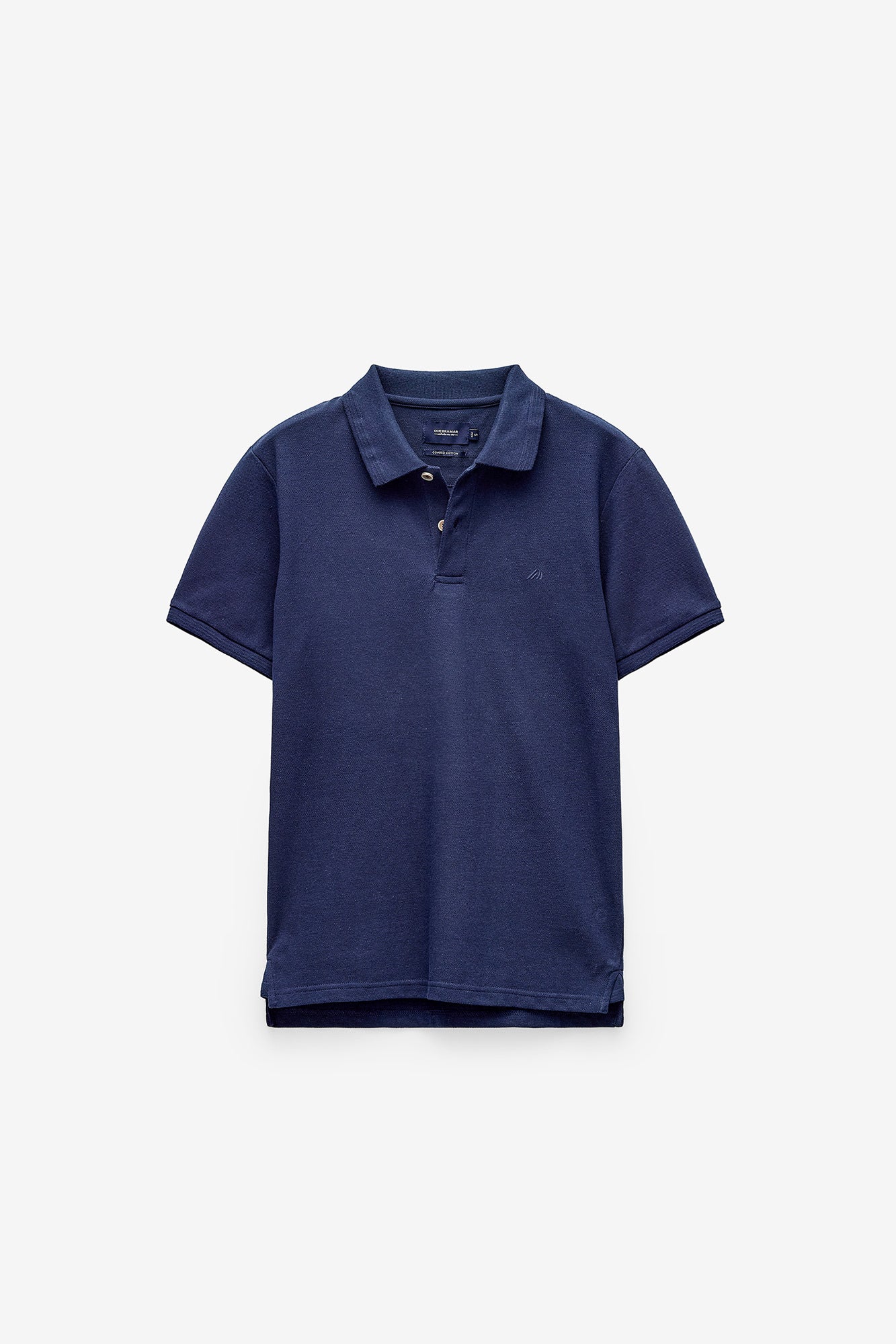 POLO HOMEM M.CURTA BÀSICO EM MELANGE - DARK NAVY