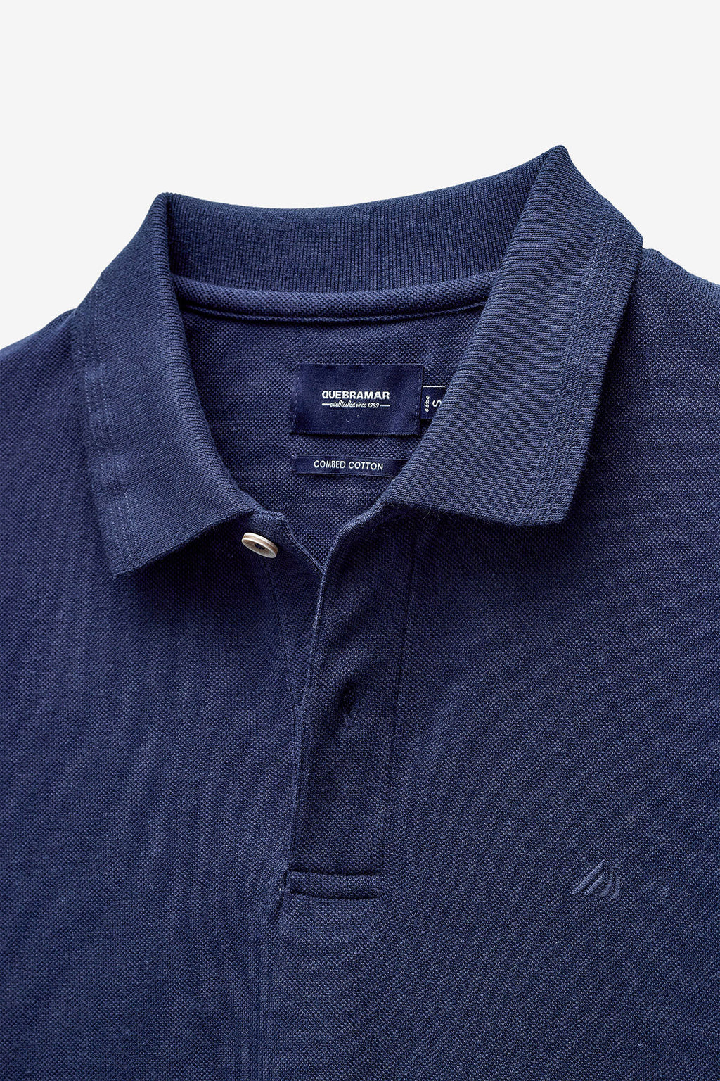 POLO HOMEM M.CURTA BÀSICO EM MELANGE - DARK NAVY