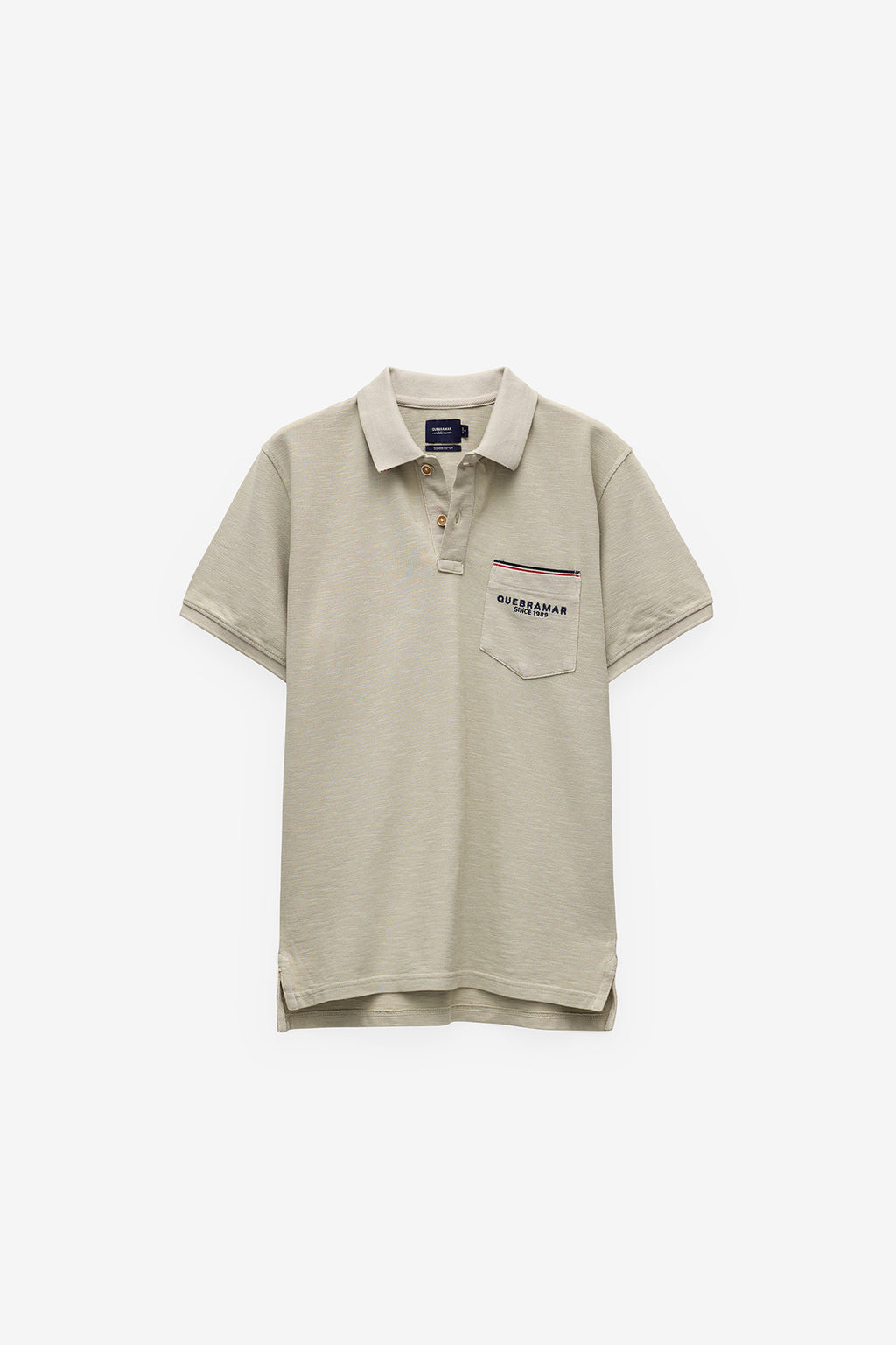 POLO DE PIQUÉ SLUB CON BOLSILLO