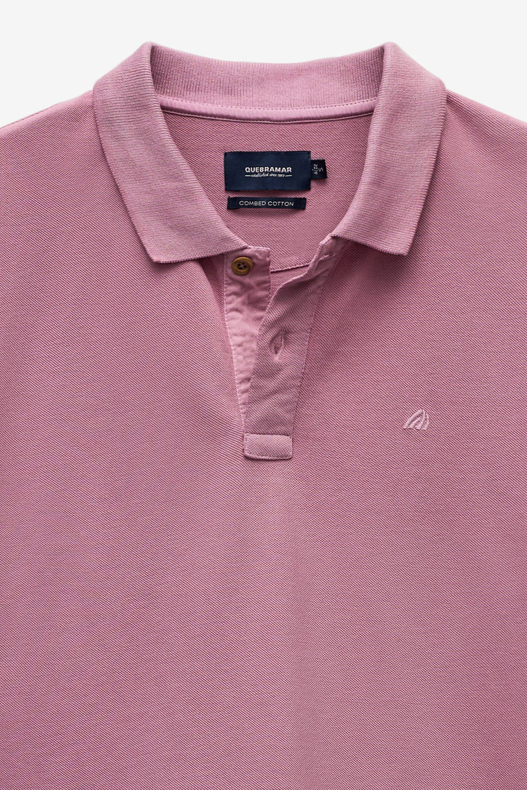 POLO PIQUET LISO COM BORDADO