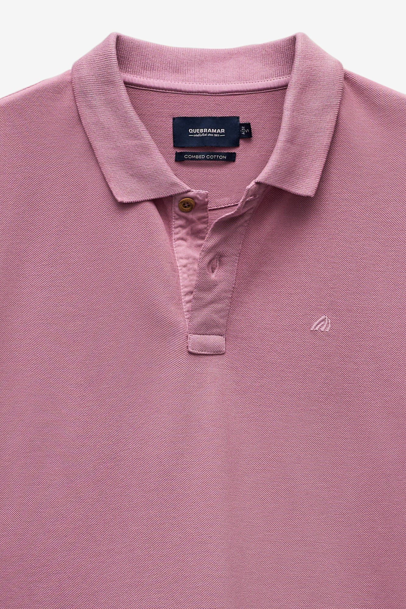 POLO PIQUET LISO COM BORDADO