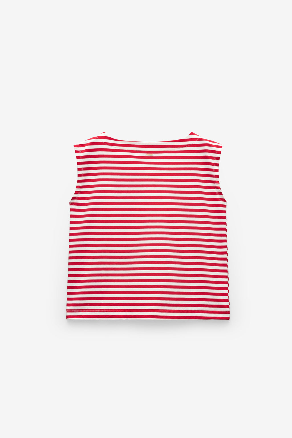 TOP ÀS RISCAS COM DECOTE REDONDO