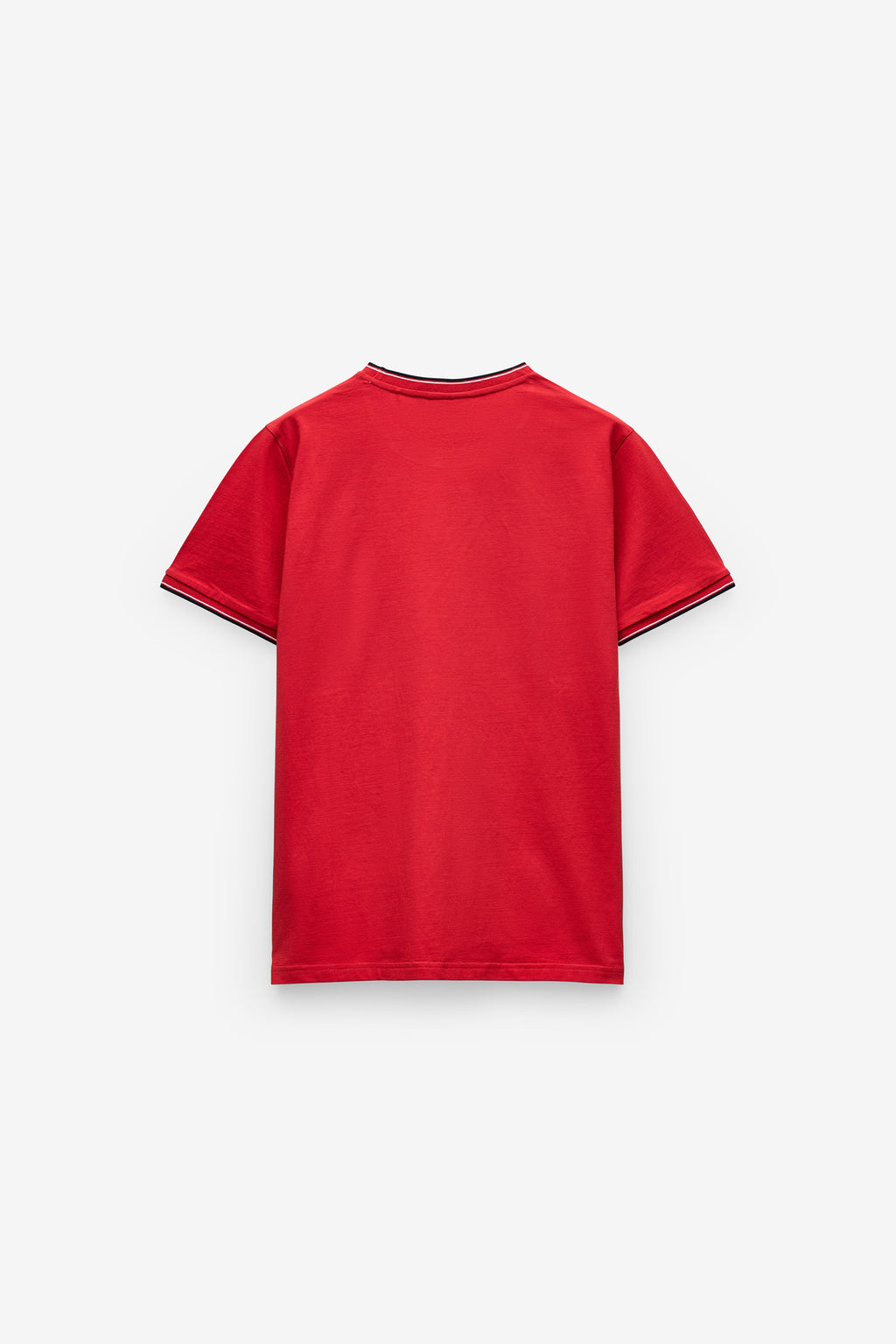 CAMISETA CON INSIGNIA Y RAYAS EN EL RIB