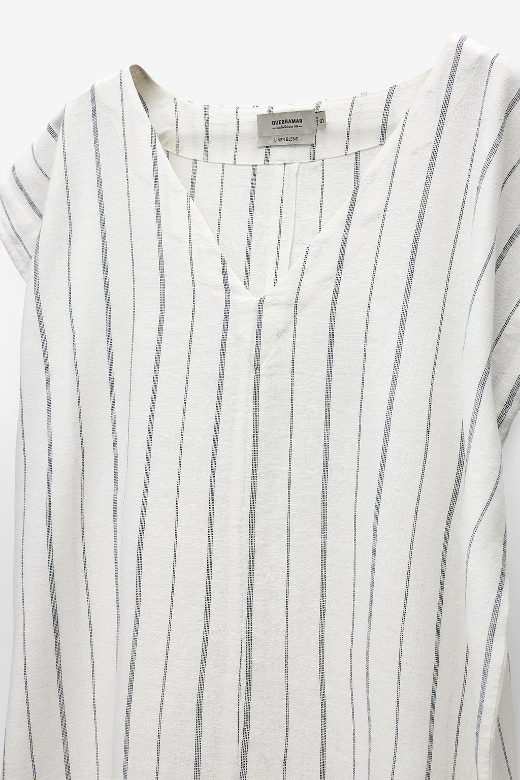 TÚNICA LOOSE FIT DE LINHO ÀS RISCAS