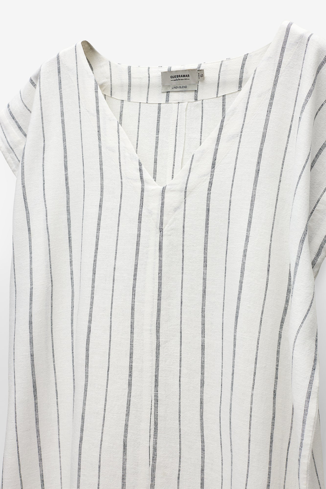 TÚNICA LOOSE FIT DE LINHO ÀS RISCAS