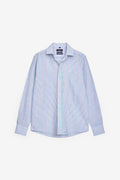 CAMISA DE ALGODÓN Y LINO A RAYAS