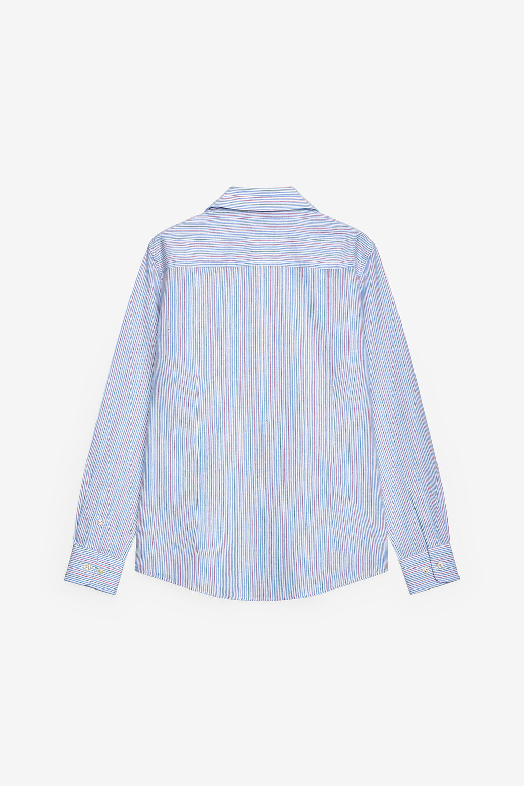 CAMISA DE ALGODÓN Y LINO A RAYAS