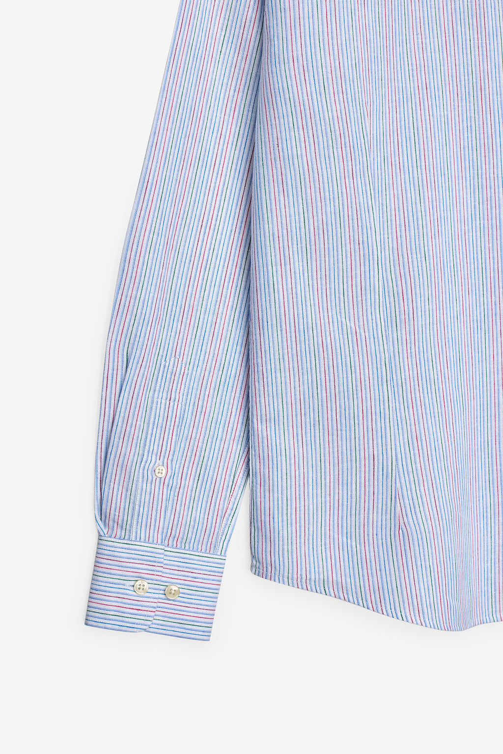CAMISA DE ALGODÓN Y LINO A RAYAS