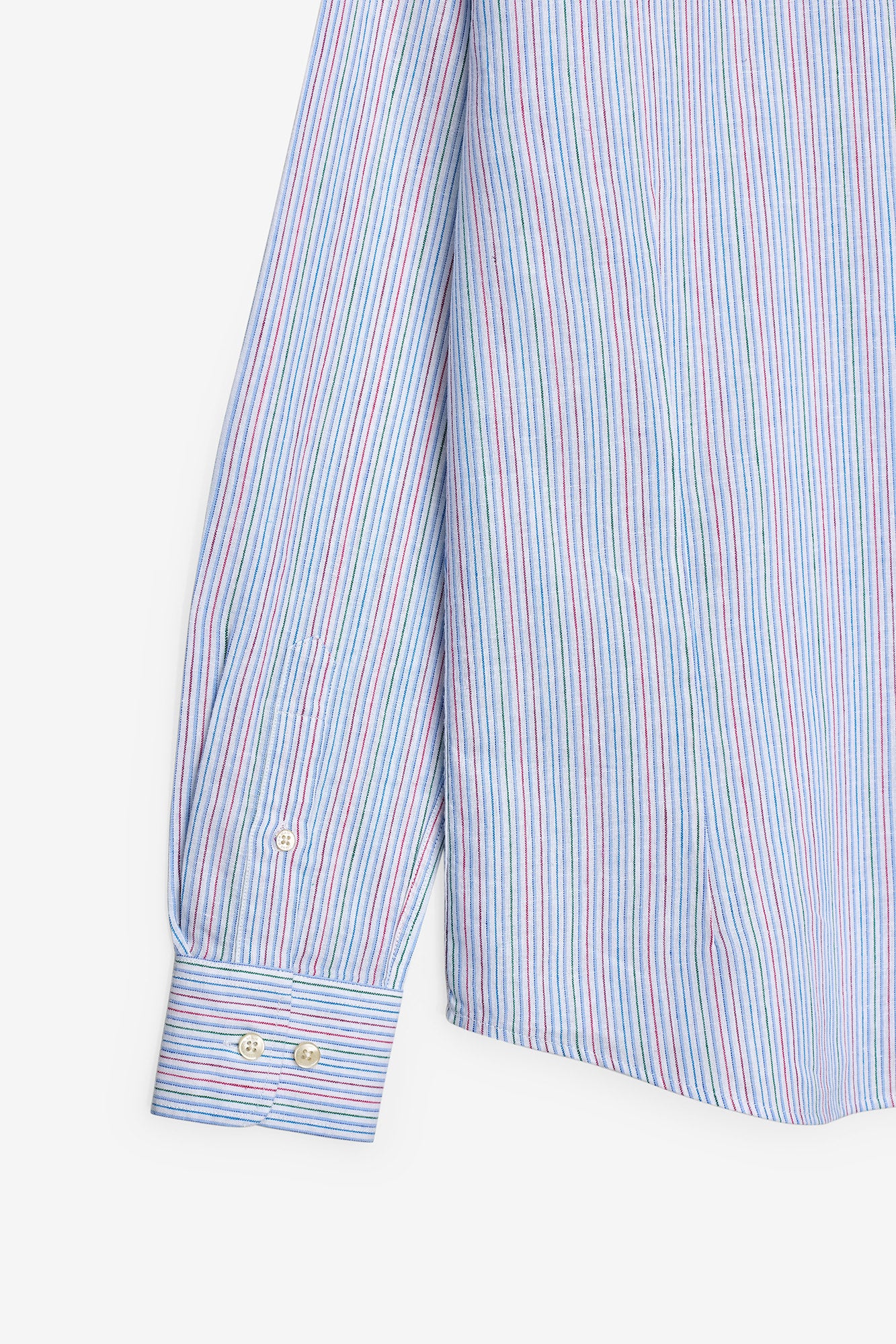 CAMISA DE ALGODÓN Y LINO A RAYAS