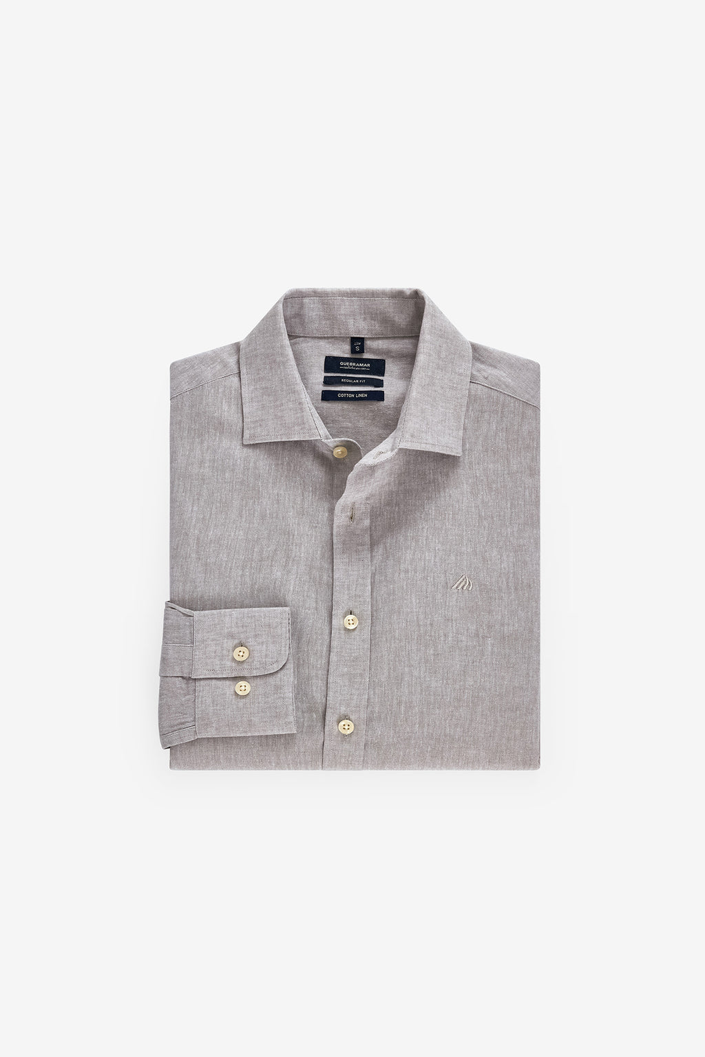 CAMISA BÁSICA EM ALGODÃO E LINHO