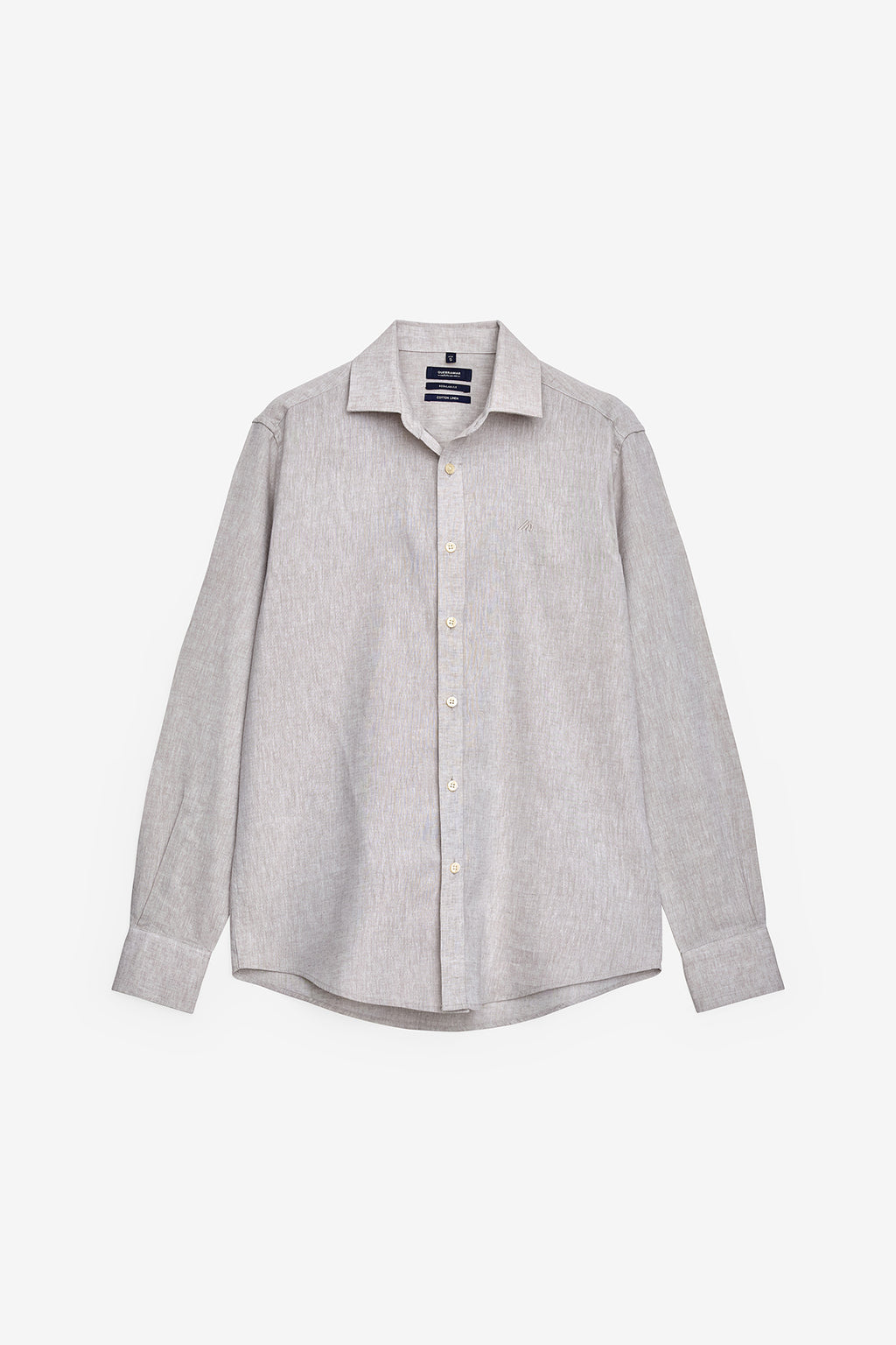 CAMISA BÁSICA EM ALGODÃO E LINHO