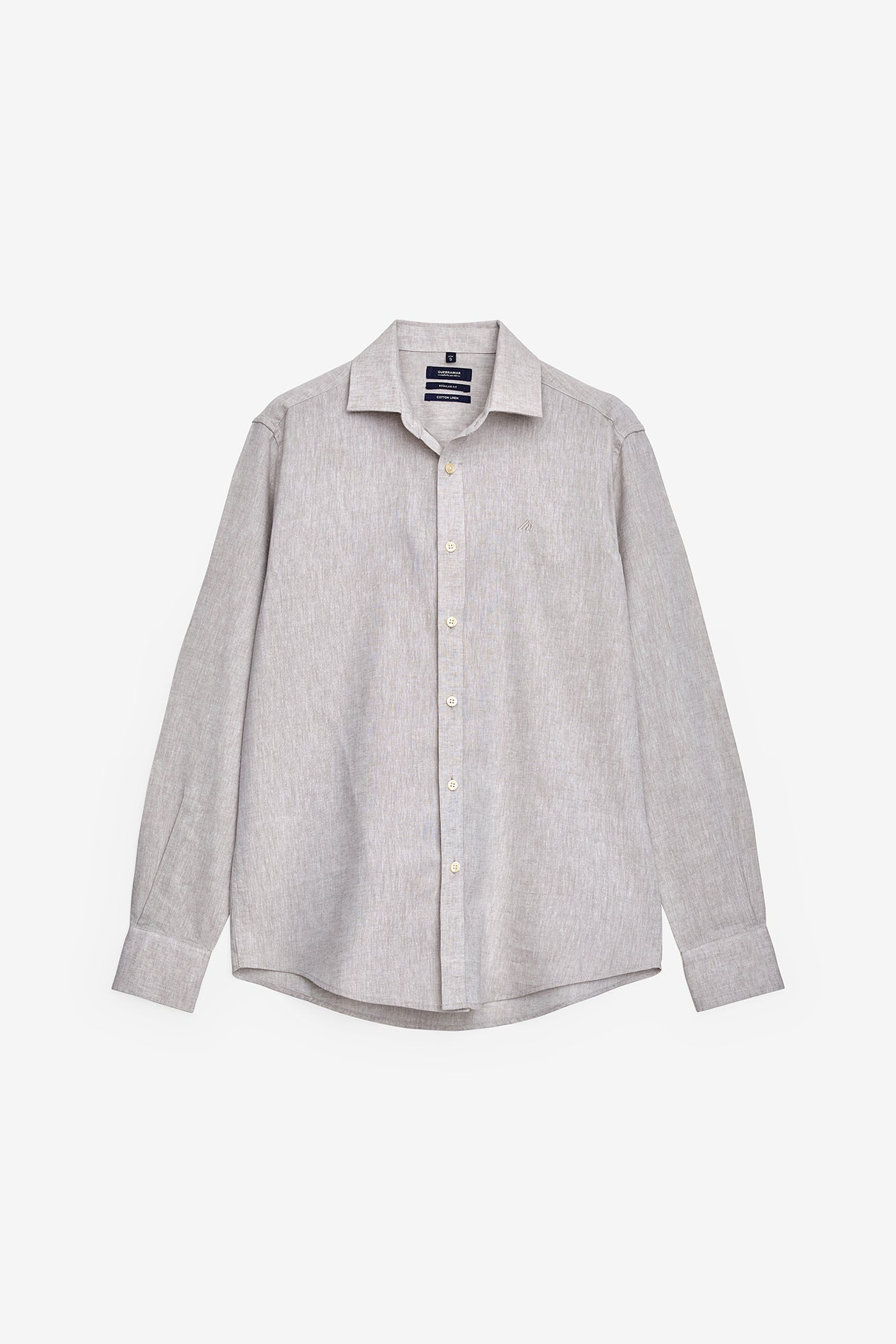 CAMISA BÁSICA EM ALGODÃO E LINHO