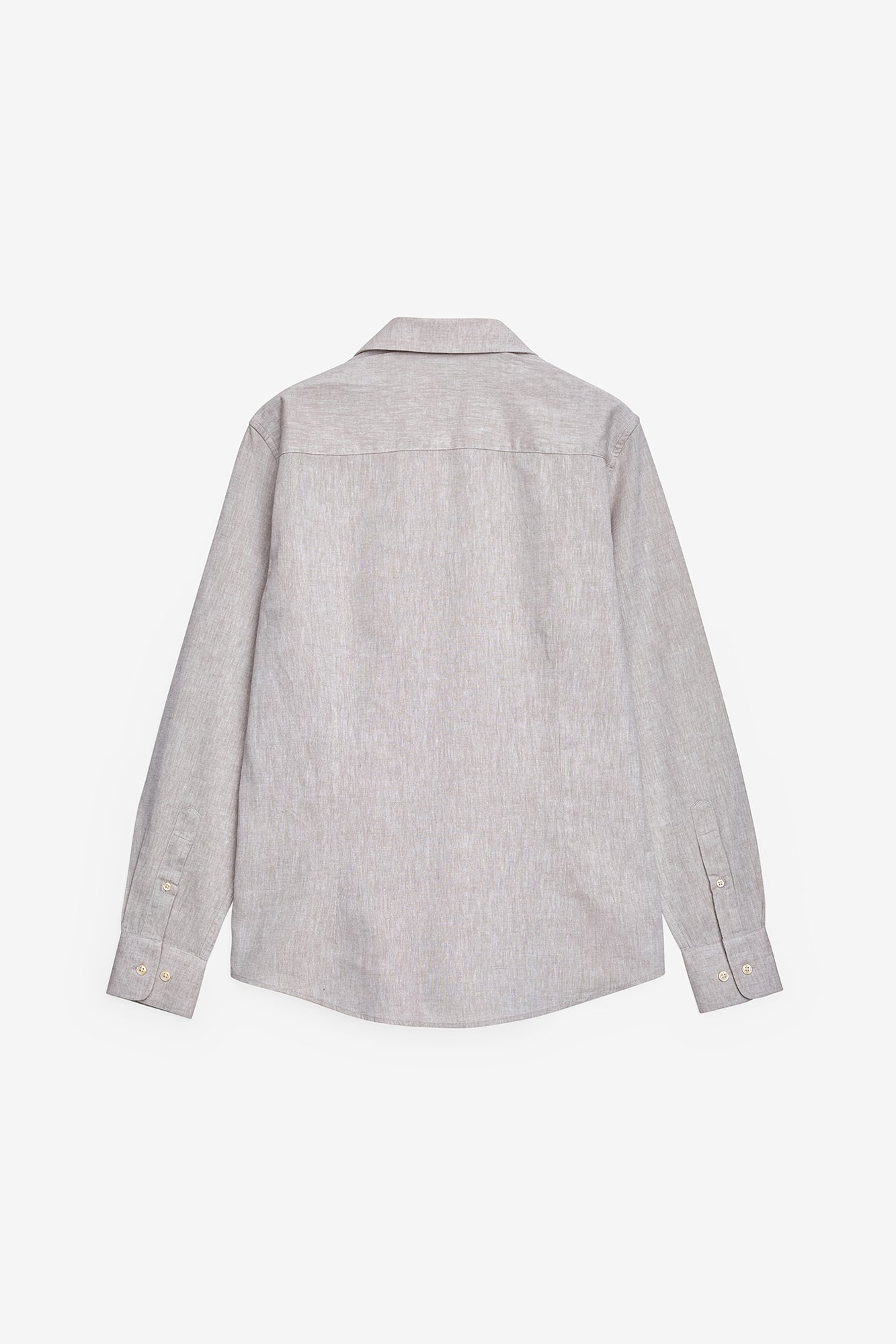 CAMISA BÁSICA EM ALGODÃO E LINHO