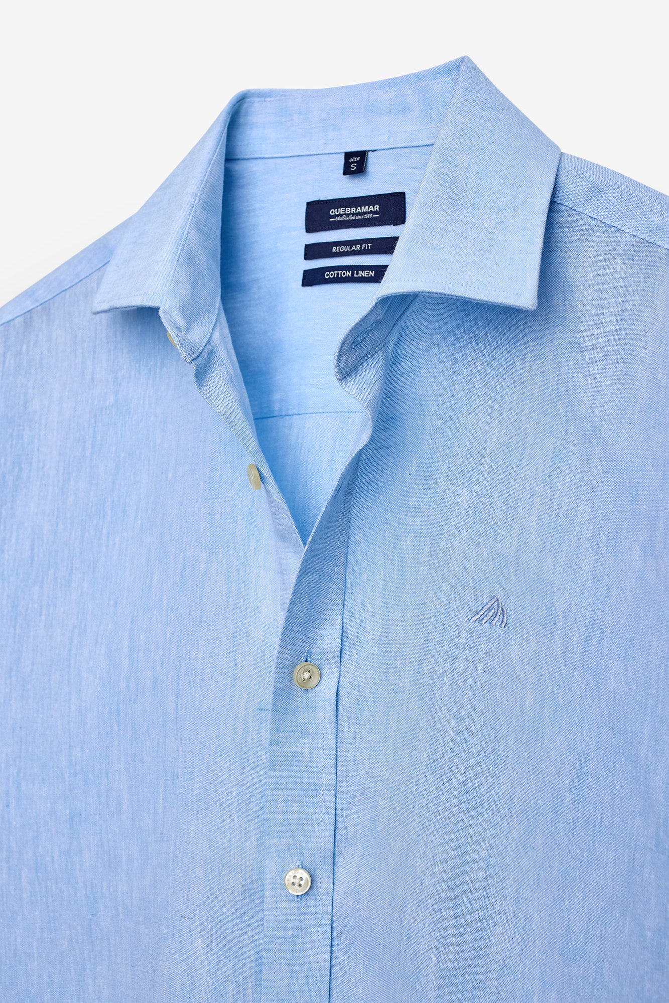 CAMISA BÁSICA EM ALGODÃO E LINHO