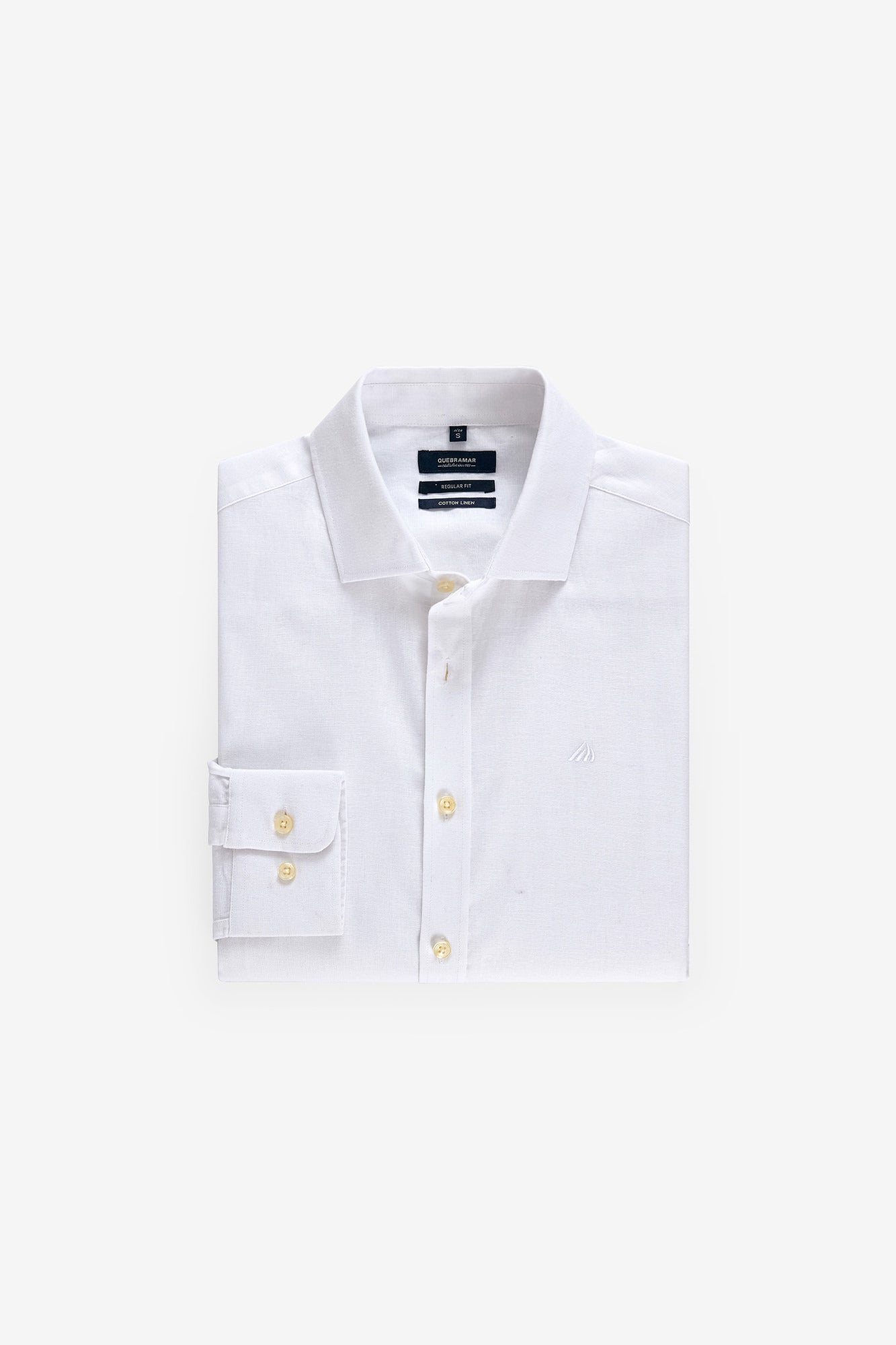 CAMISA BÁSICA EM ALGODÃO E LINHO
