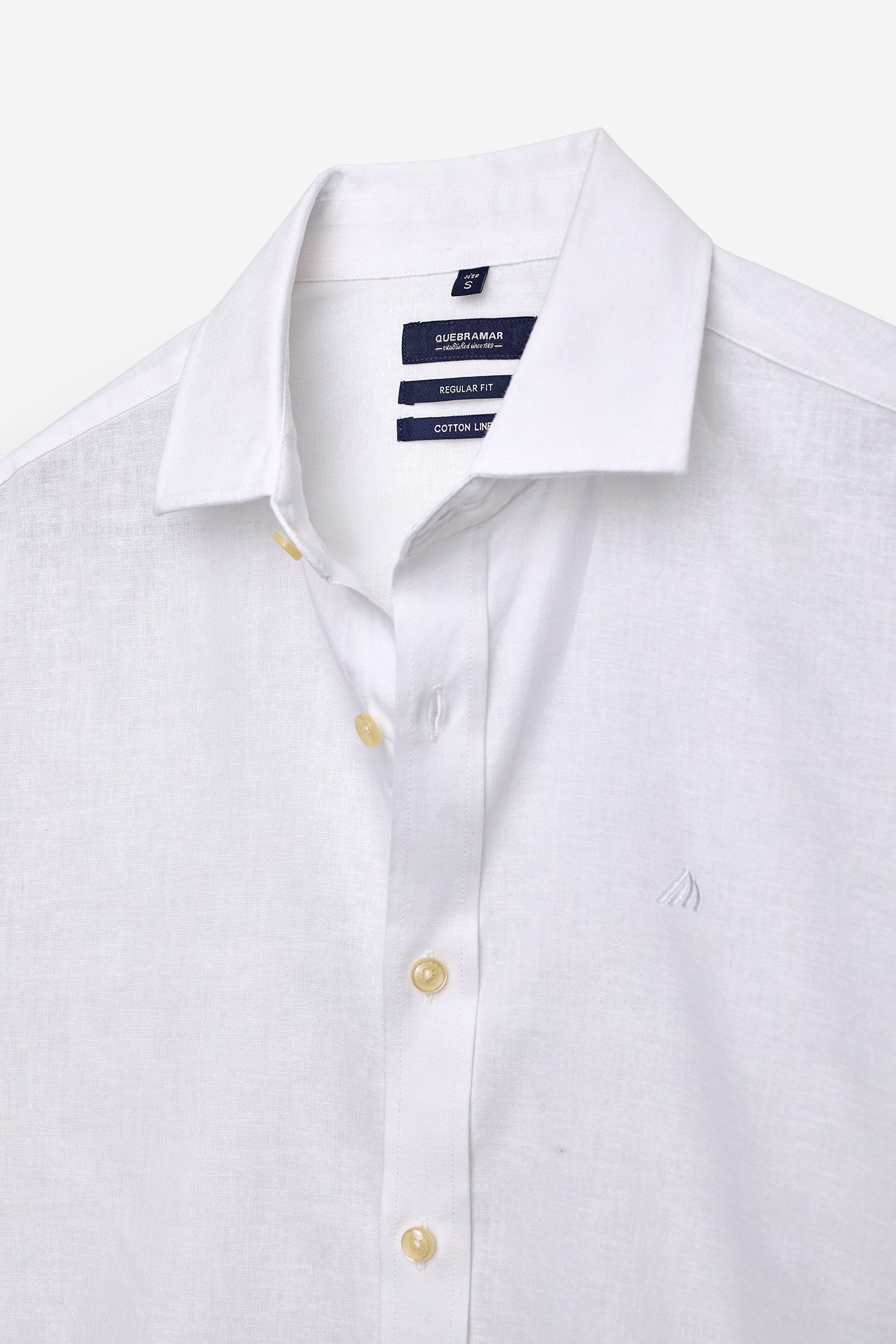 CAMISA BÁSICA EM ALGODÃO E LINHO