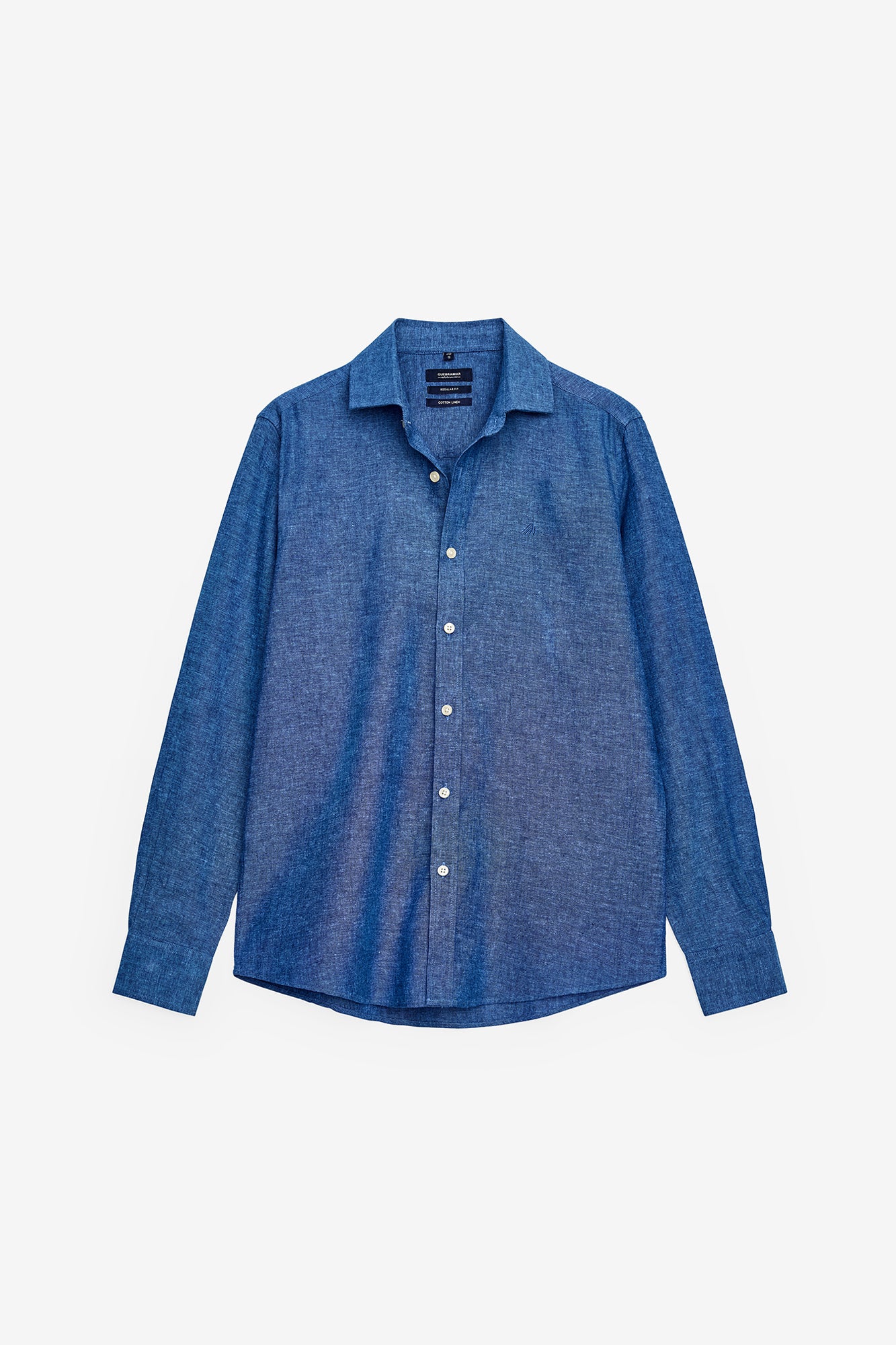 CAMISA BÁSICA EM ALGODÃO E LINHO