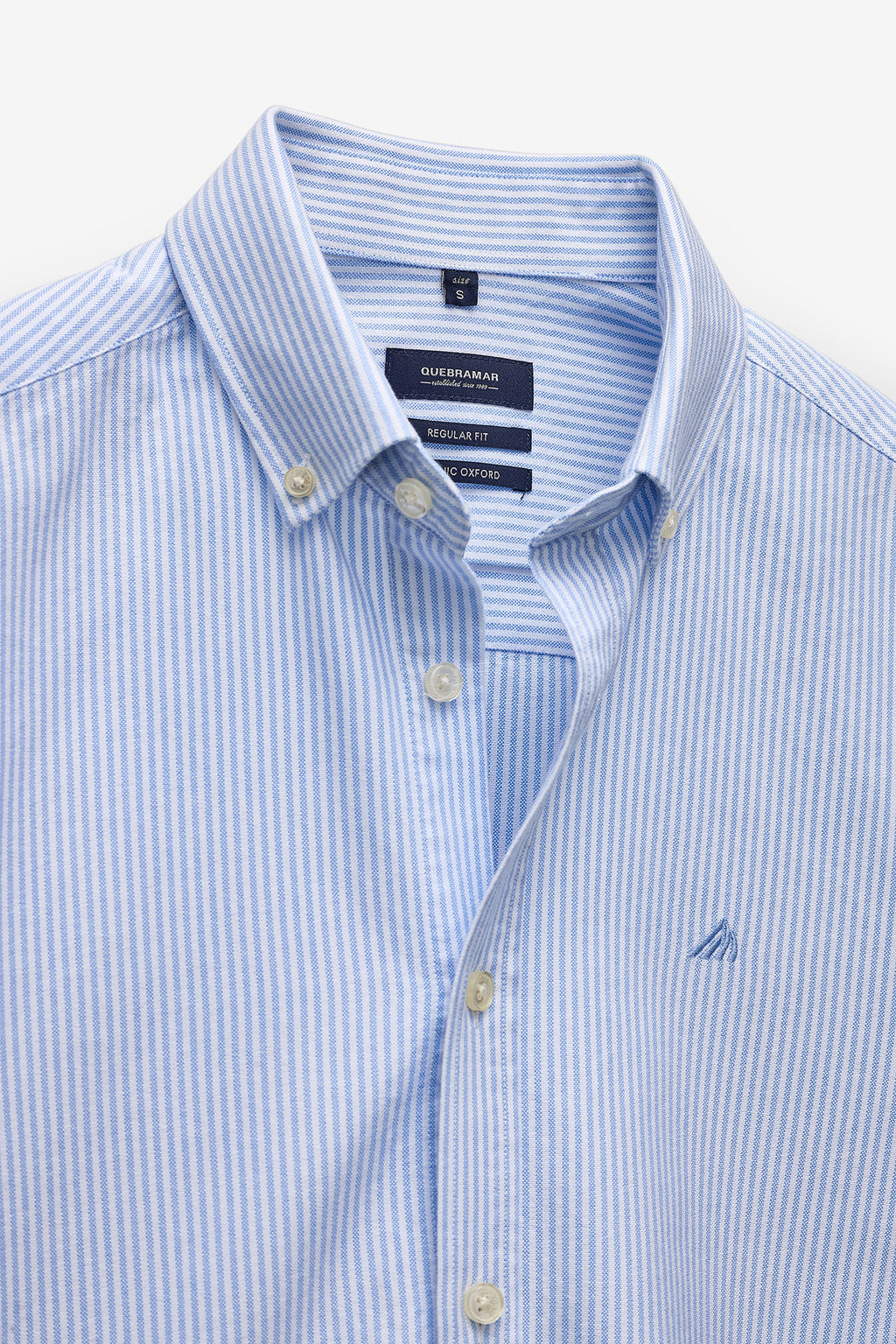 CAMISA BÁSICA OXFORD ÀS RISCAS