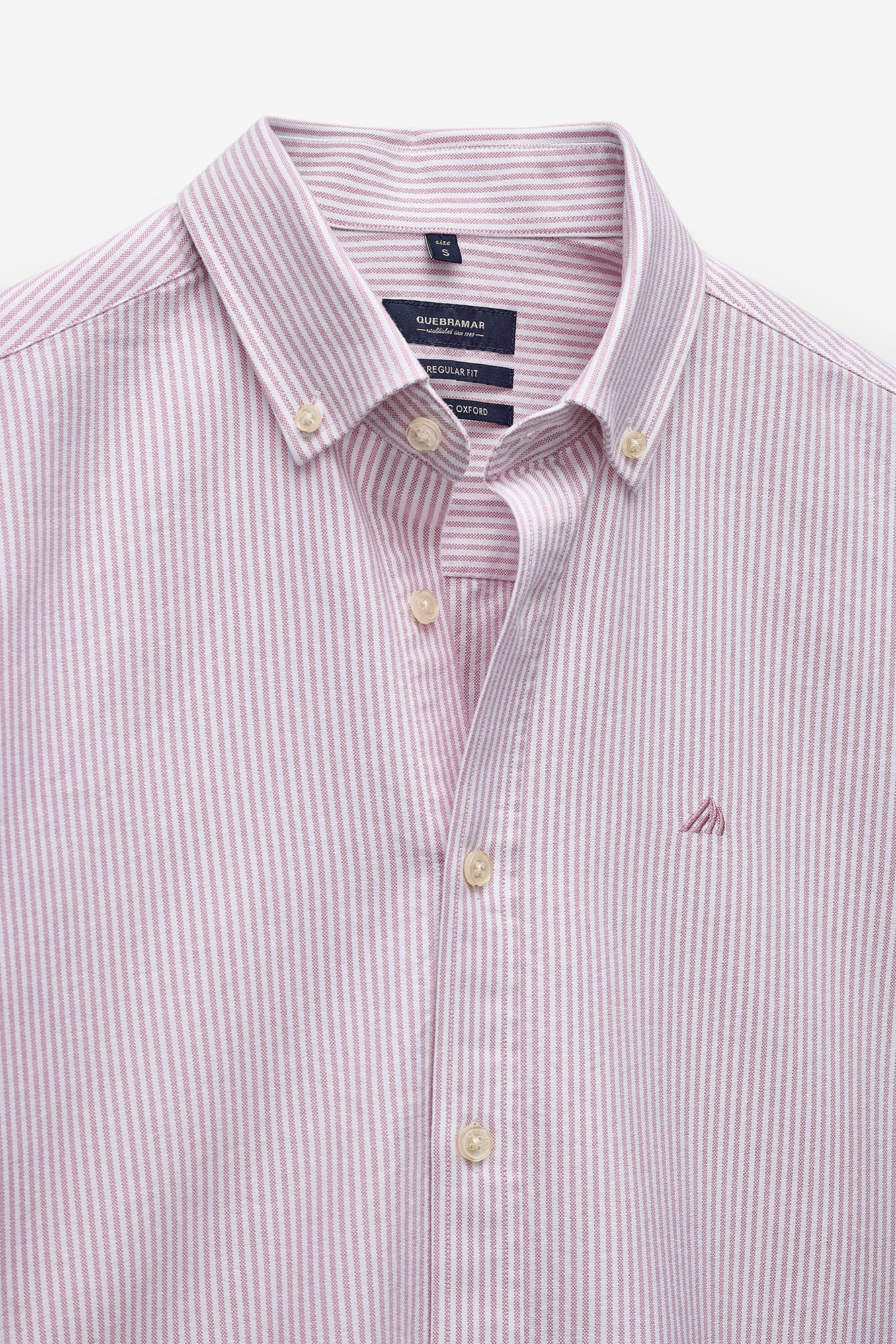 CAMISA BÁSICA OXFORD ÀS RISCAS