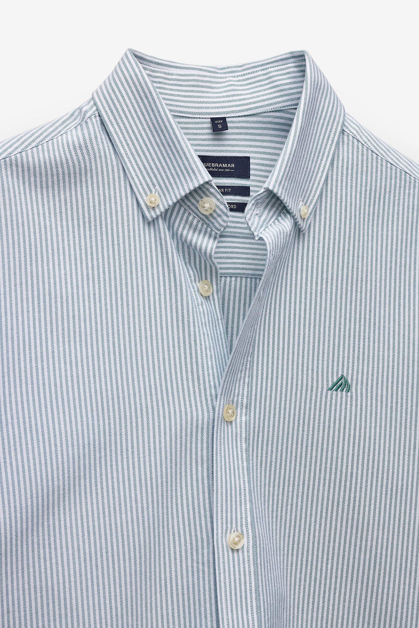 CAMISA BÁSICA OXFORD ÀS RISCAS