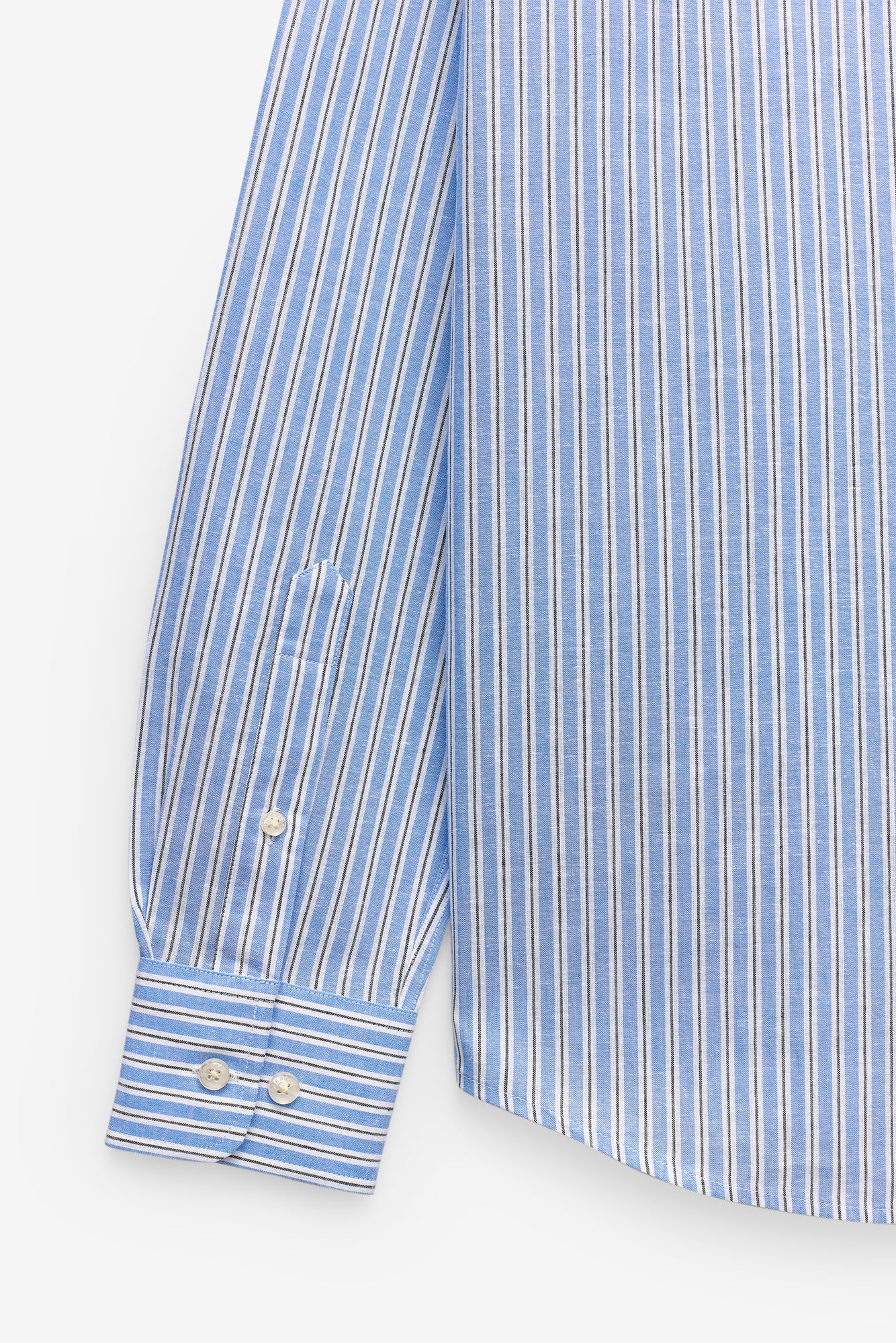 CAMISA ÀS RISCAS ALGODÃO E LINHO