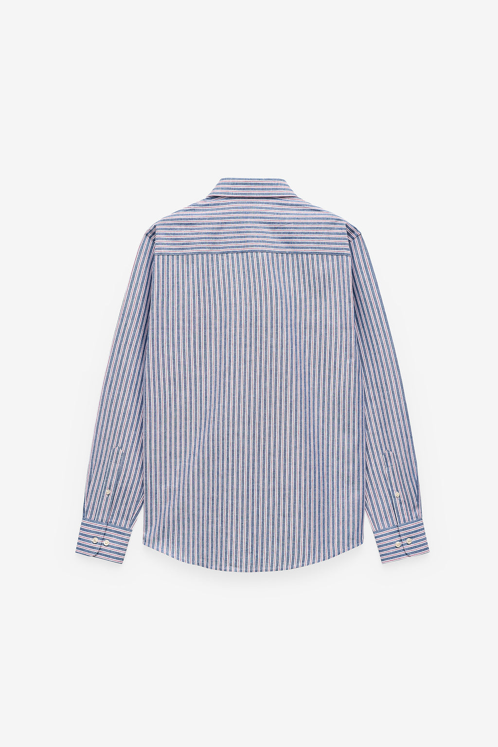 CAMISA ÀS RISCAS ALGODÃO E LINHO
