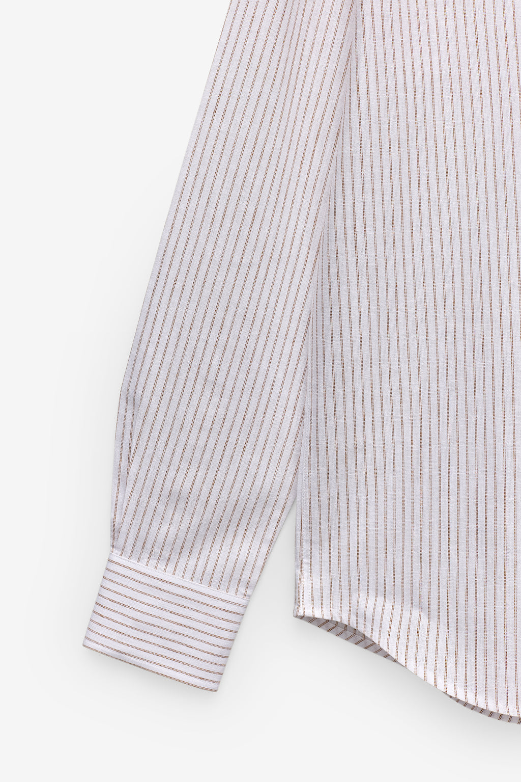 CAMISA RAYAS DOBLES EN ALGODÓN Y LINO