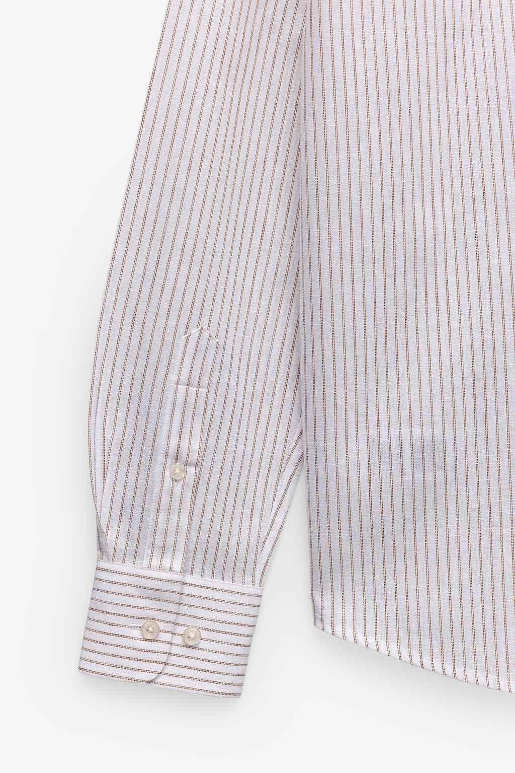 CAMISA RAYAS DOBLES EN ALGODÓN Y LINO