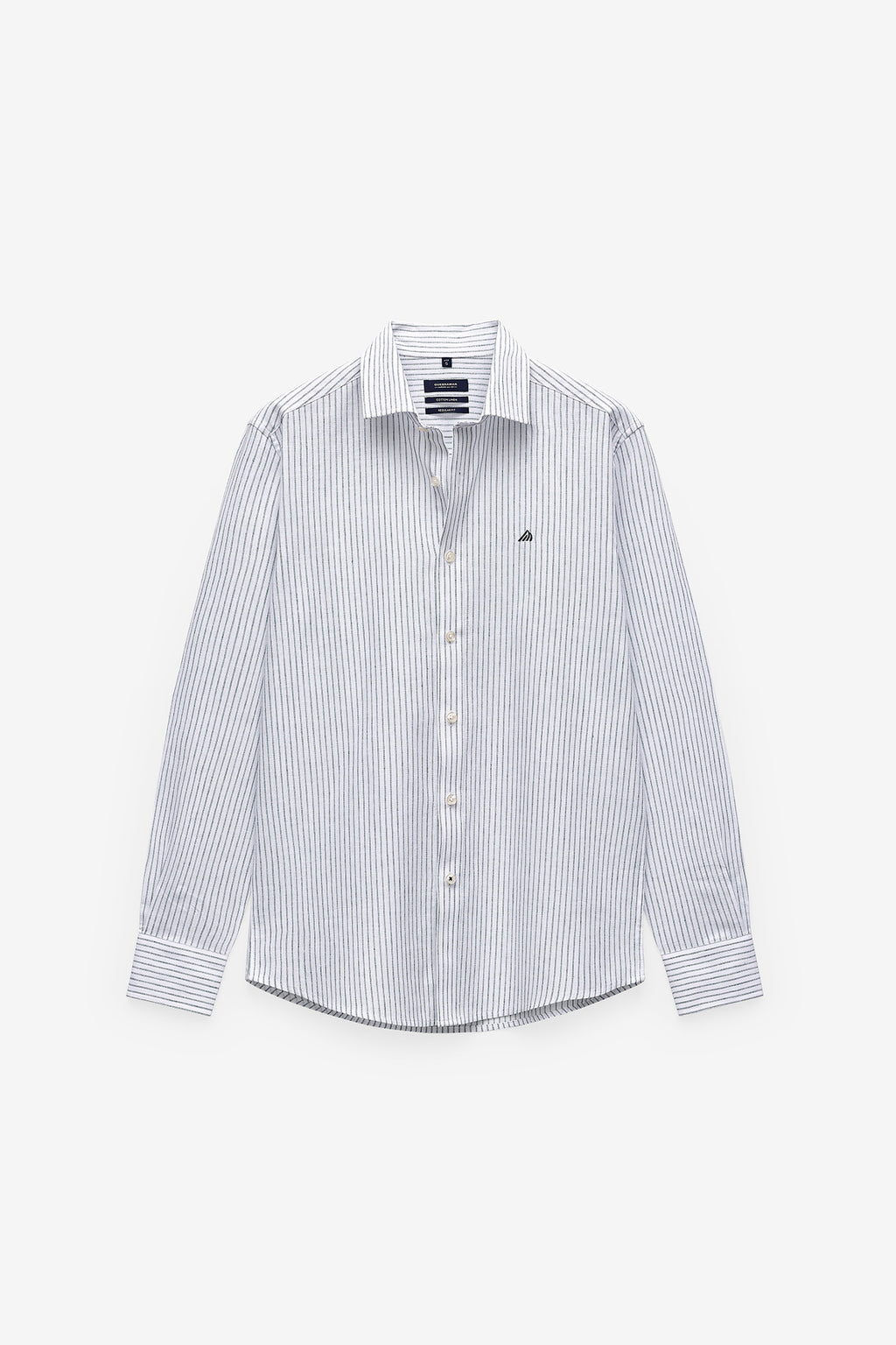 CAMISA RAYAS DOBLES EN ALGODÓN Y LINO