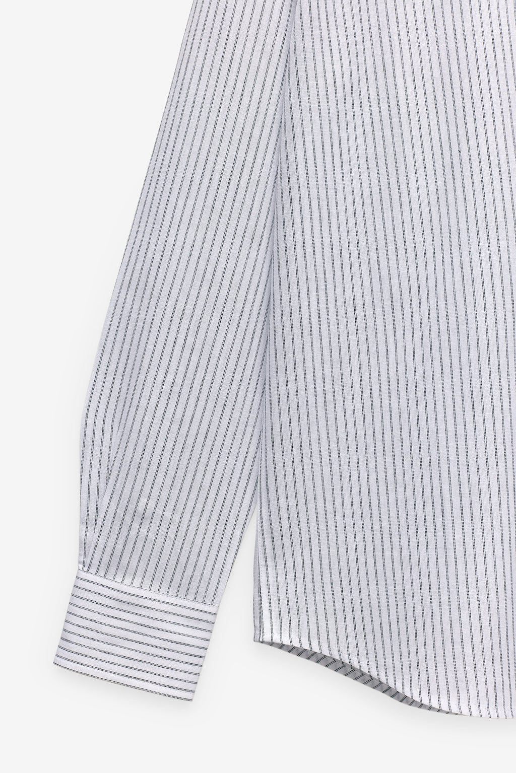 CAMISA RAYAS DOBLES EN ALGODÓN Y LINO