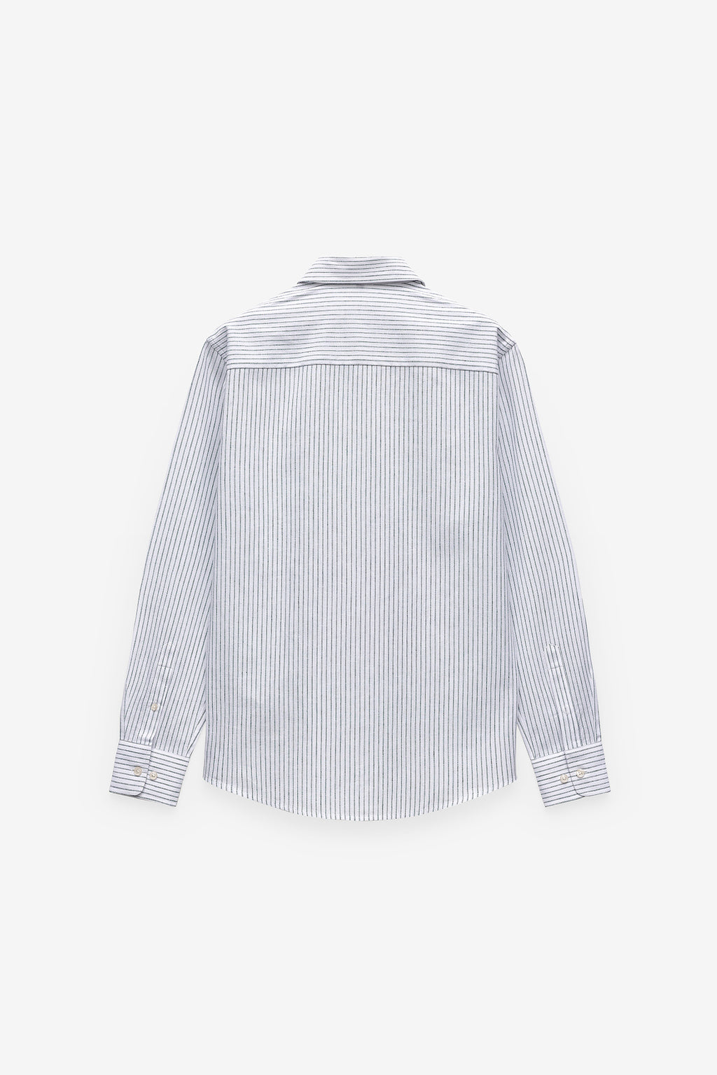 CAMISA RAYAS DOBLES EN ALGODÓN Y LINO