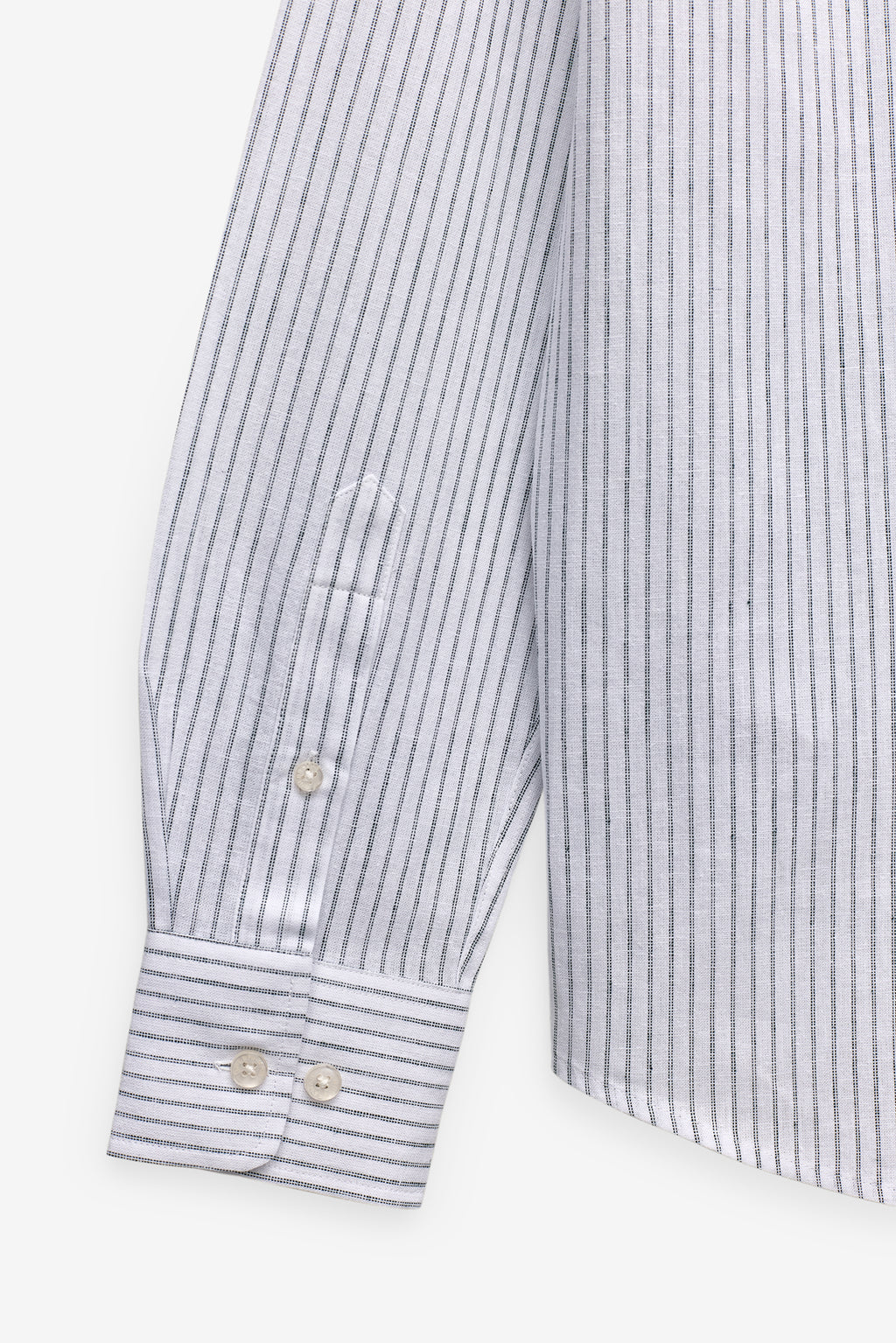 CAMISA RAYAS DOBLES EN ALGODÓN Y LINO