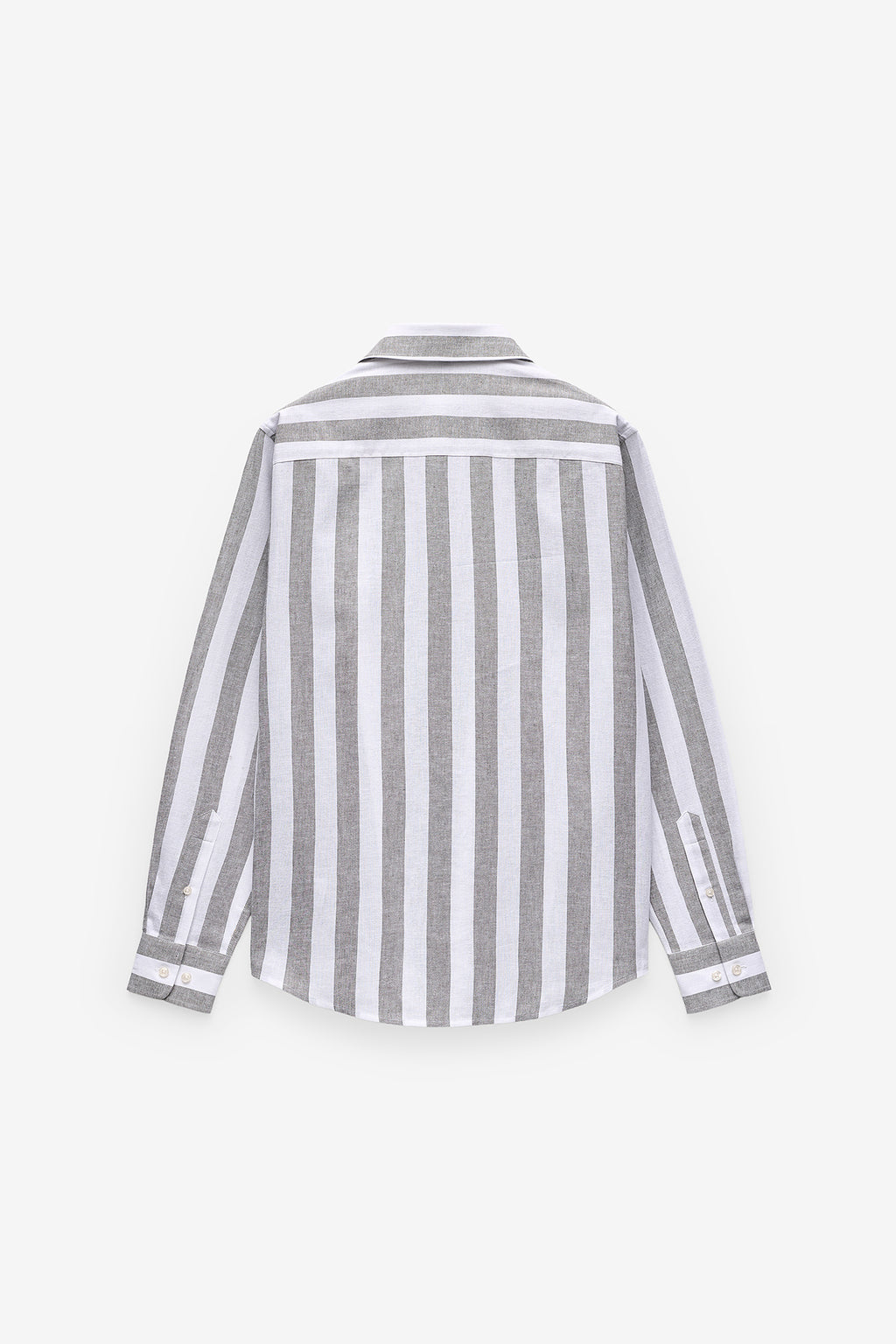 CAMISA COM RISCA LARGA EM ALGODÃO E LINHO