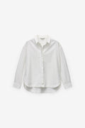 CAMISA LARGA ACETINADA COM RISCAS