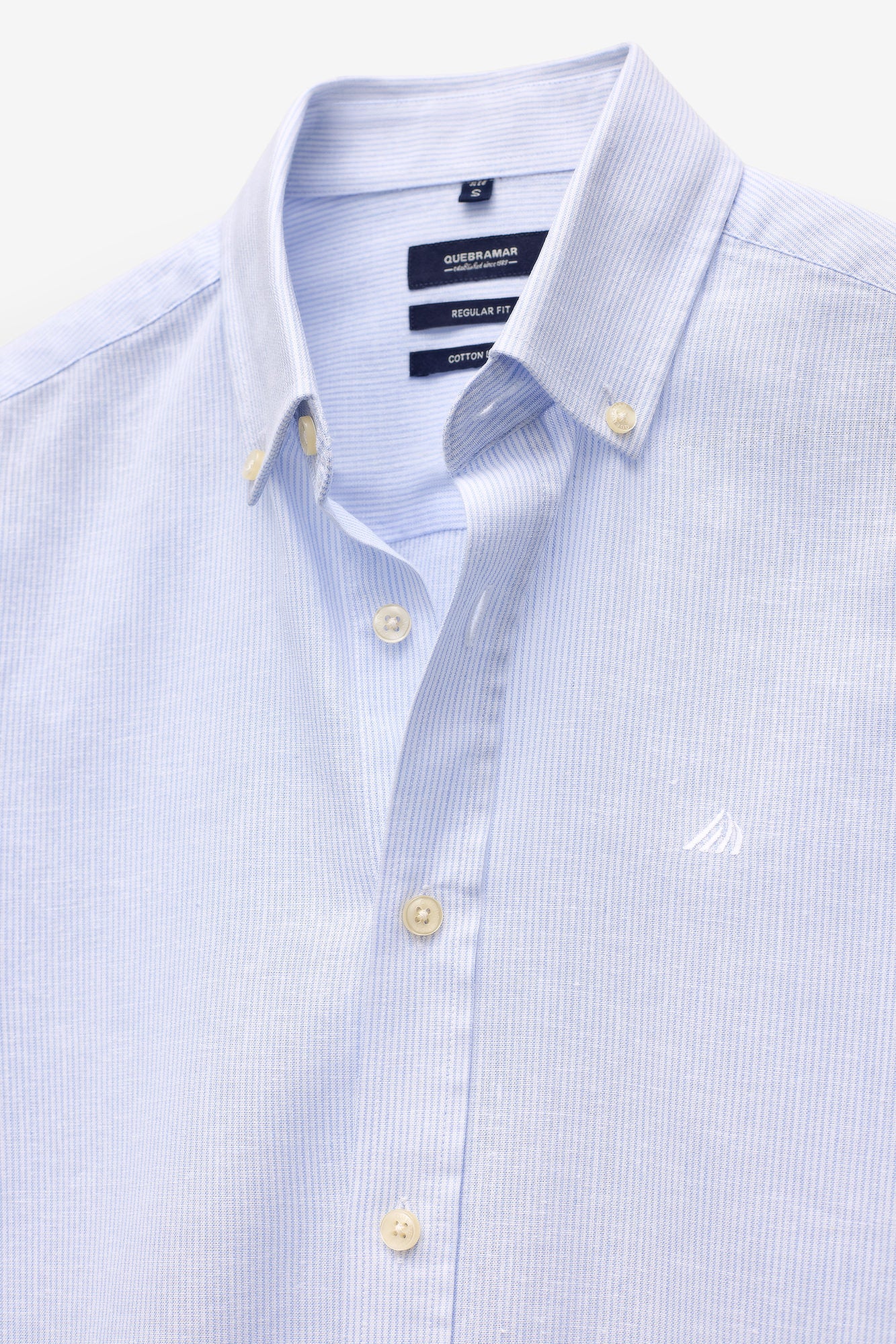 CAMISA RISCA FINA EM ALGODÃO E LINHO