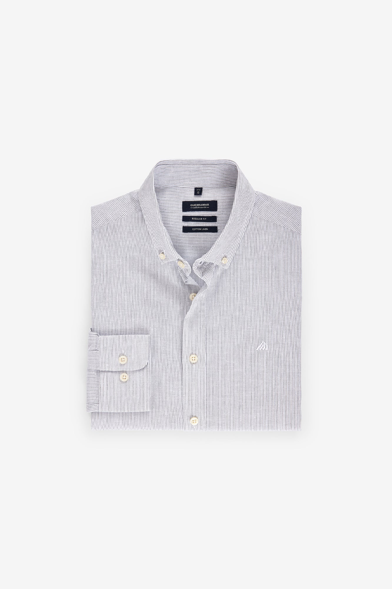 CAMISA RISCA FINA EM ALGODÃO E LINHO