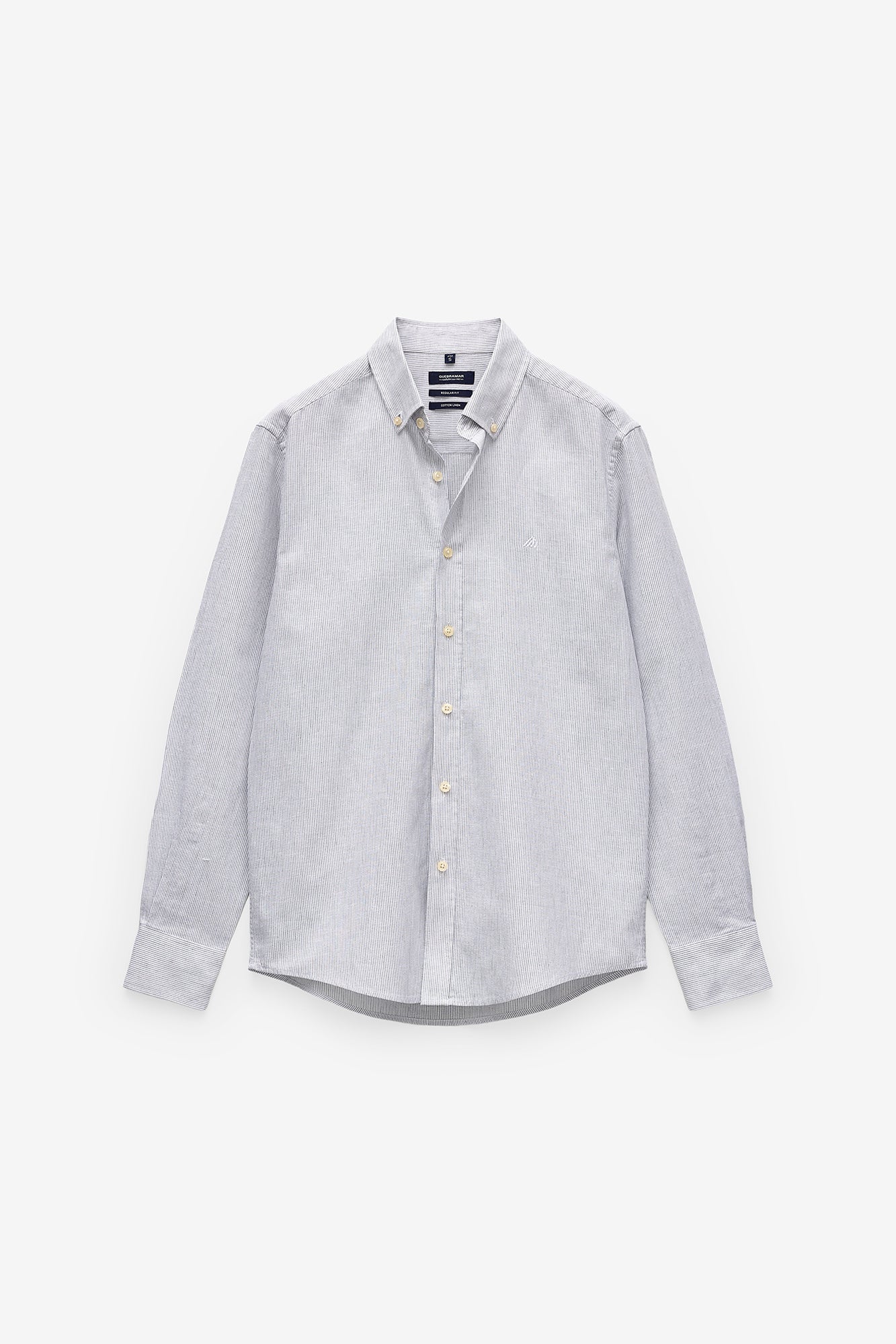 CAMISA RISCA FINA EM ALGODÃO E LINHO