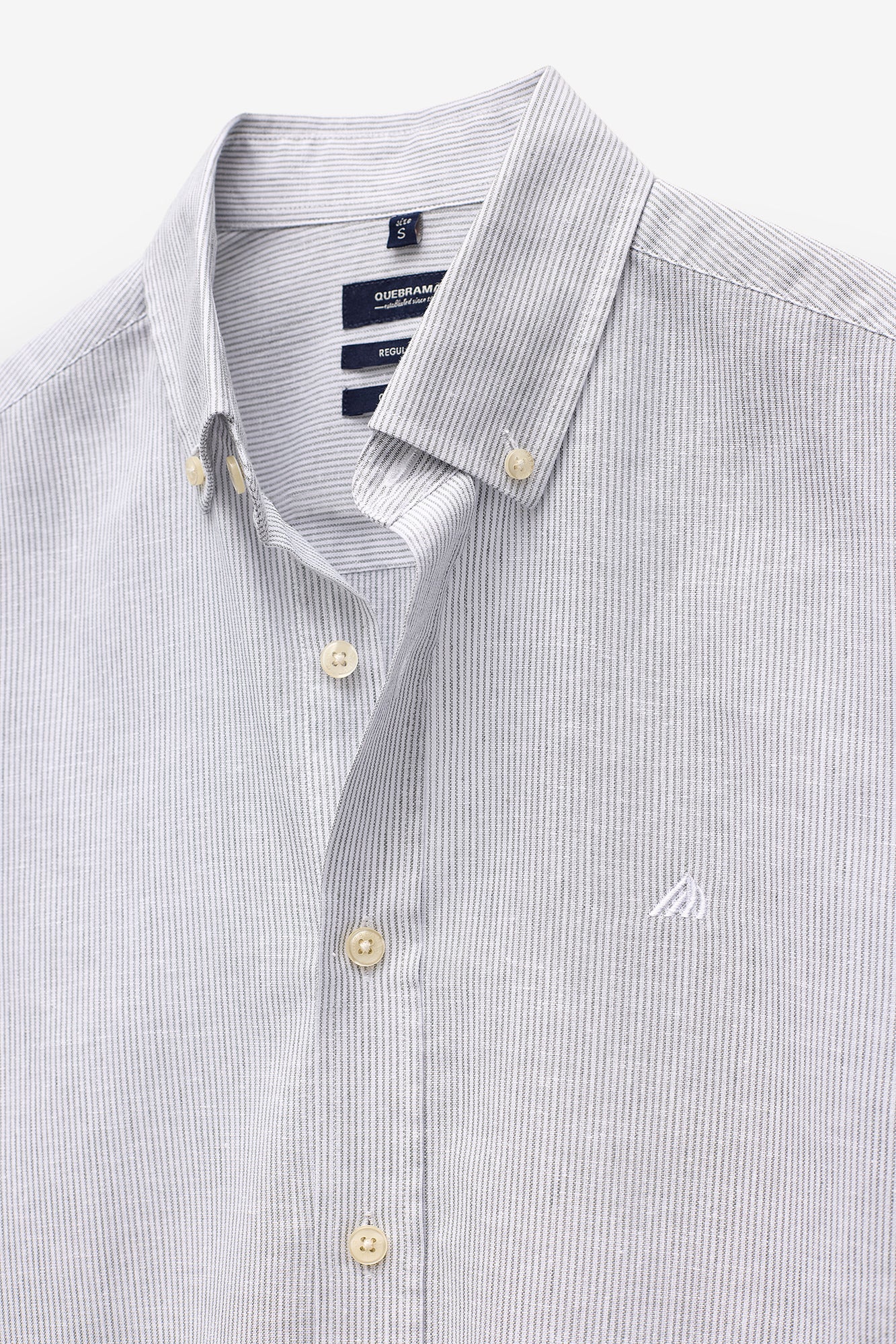 CAMISA RISCA FINA EM ALGODÃO E LINHO
