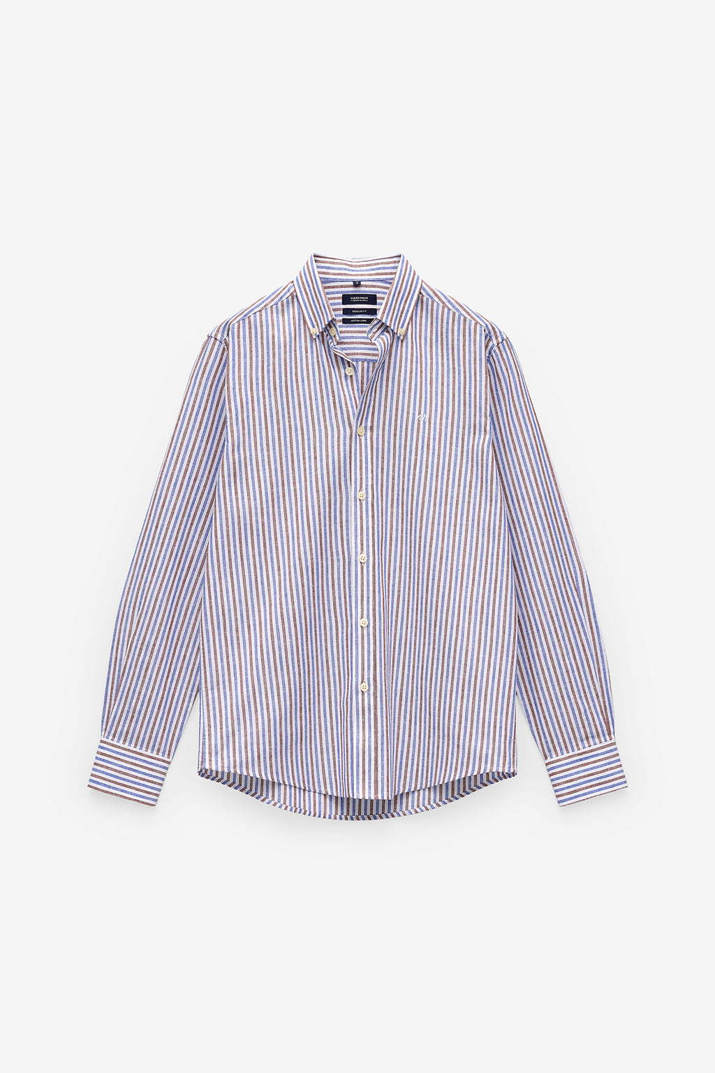 CAMISA DE RAYAS DE ALGODÓN Y LINO