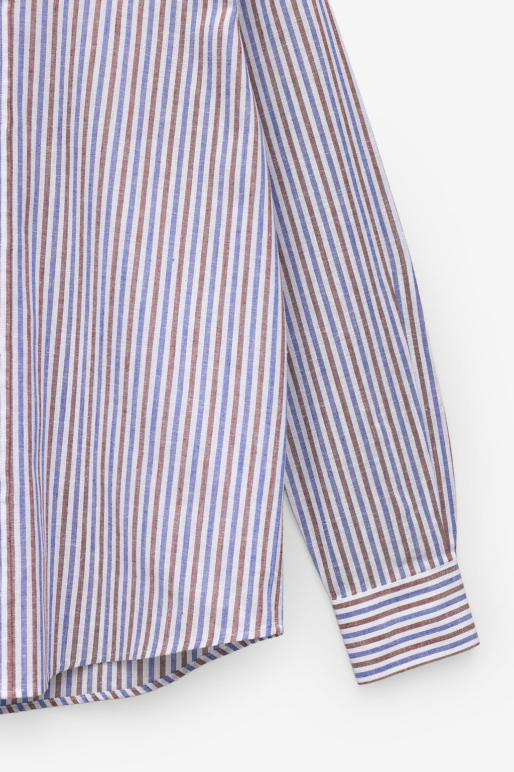 CAMISA DE RAYAS DE ALGODÓN Y LINO