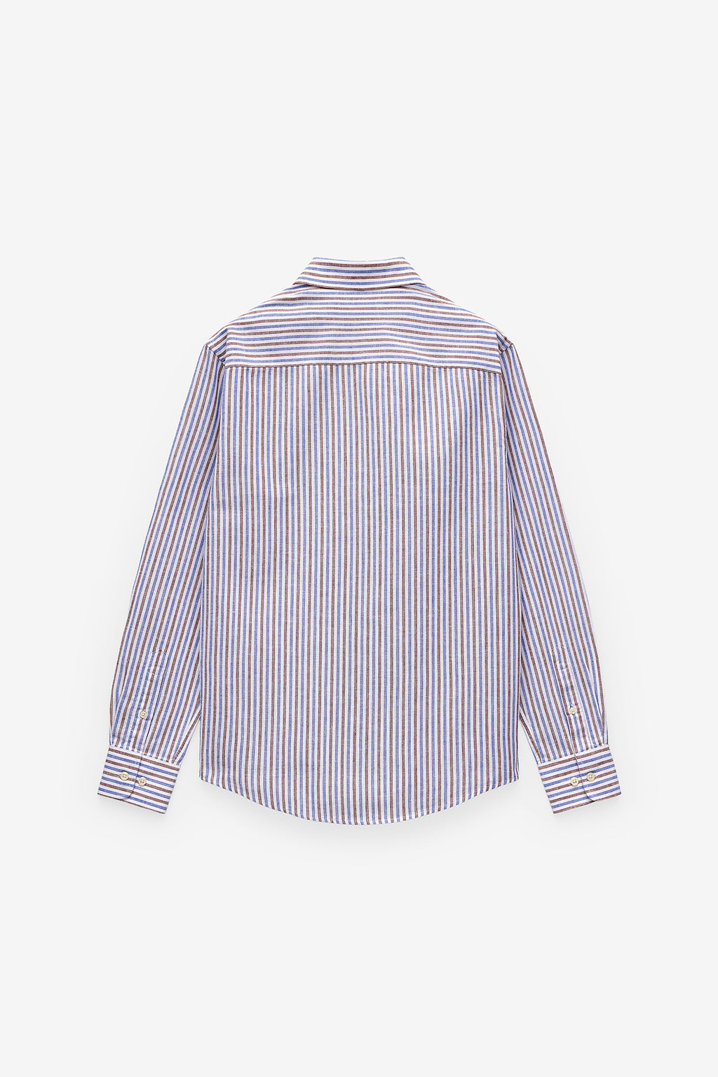 CAMISA DE RAYAS DE ALGODÓN Y LINO